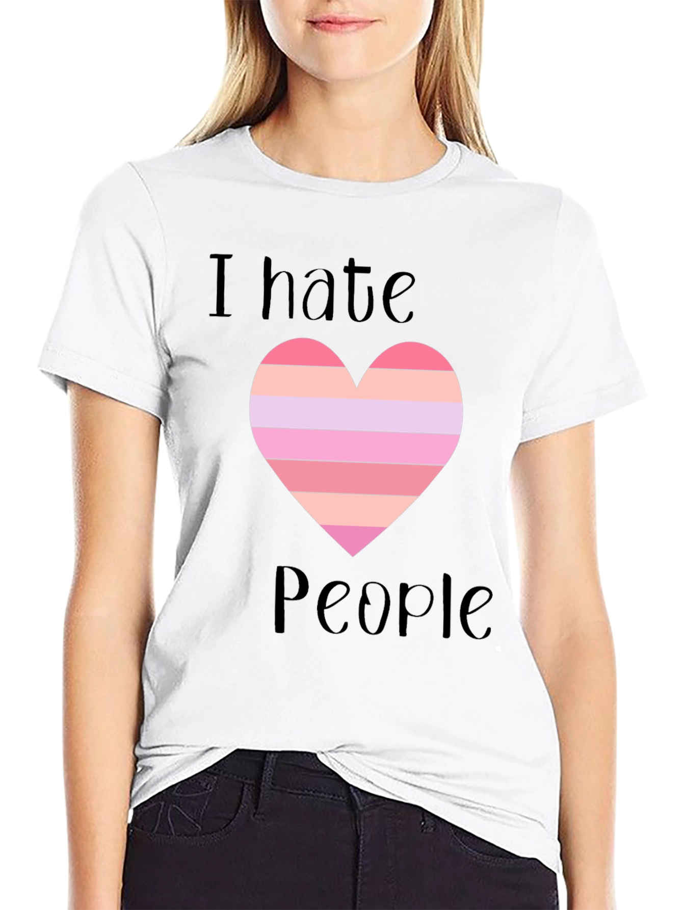 I Hate People Heart Graphic Tee