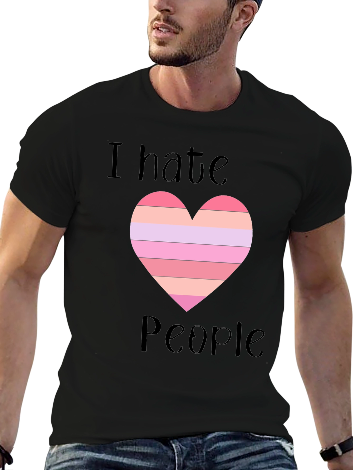 I Hate People Heart Graphic Tee