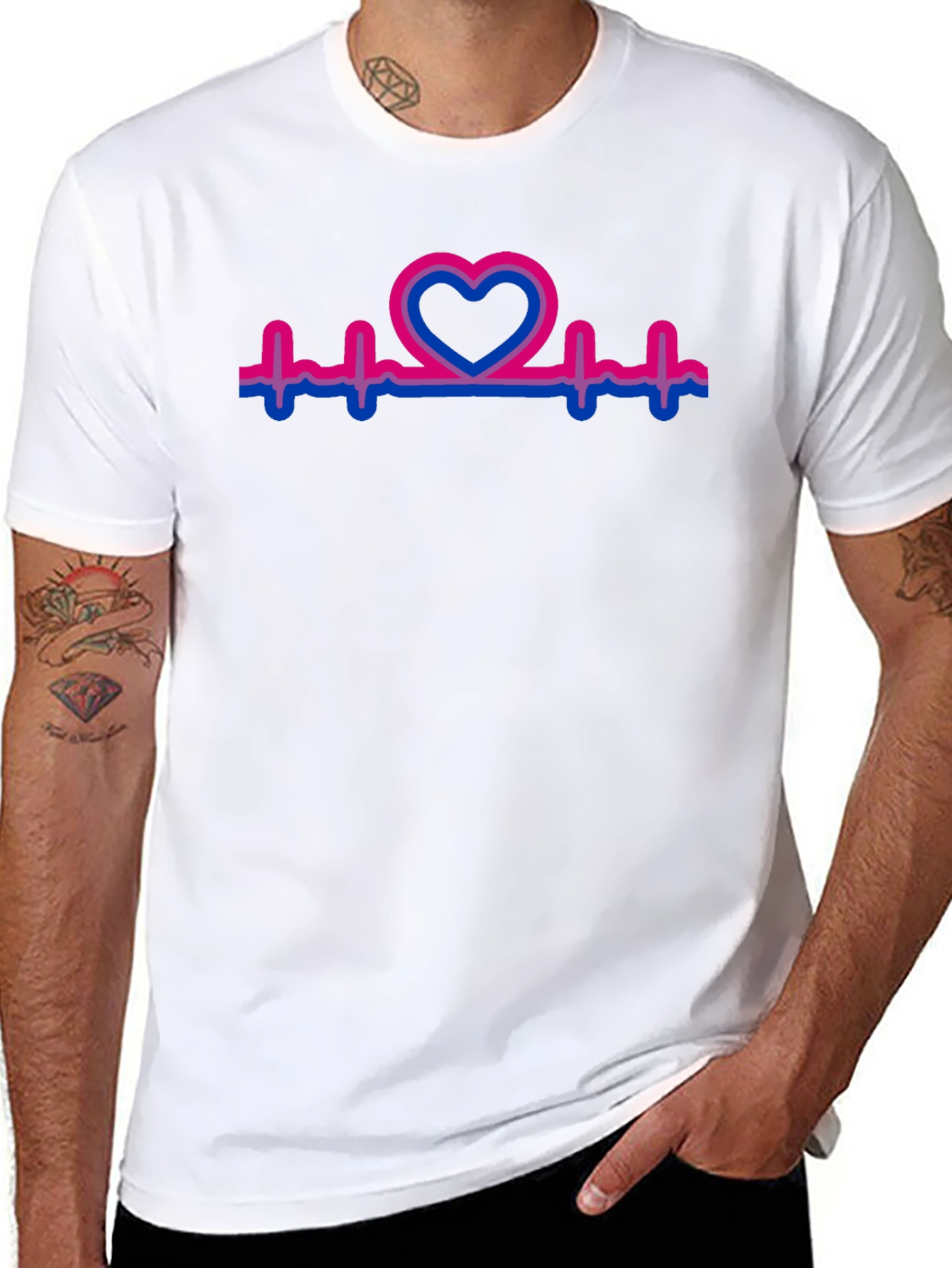 Bi Heartbeat Pride T-Shirt