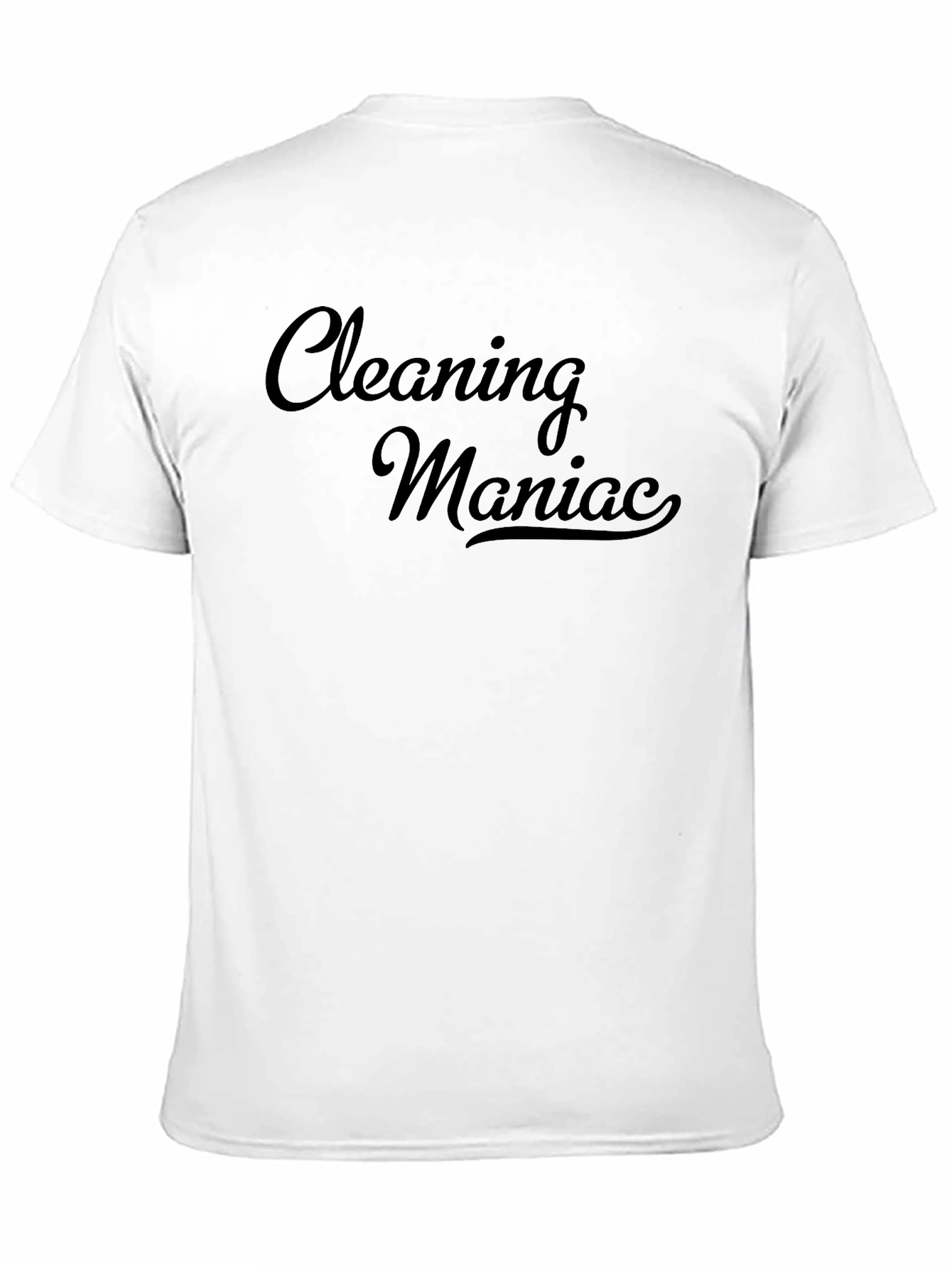 Cleaning Maniac Graphic Print T-Shirt - Black