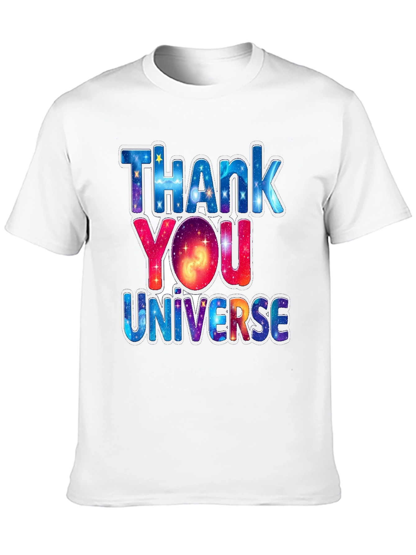 Thank You Universe Graphic Tee - Black Cotton T-Shirt