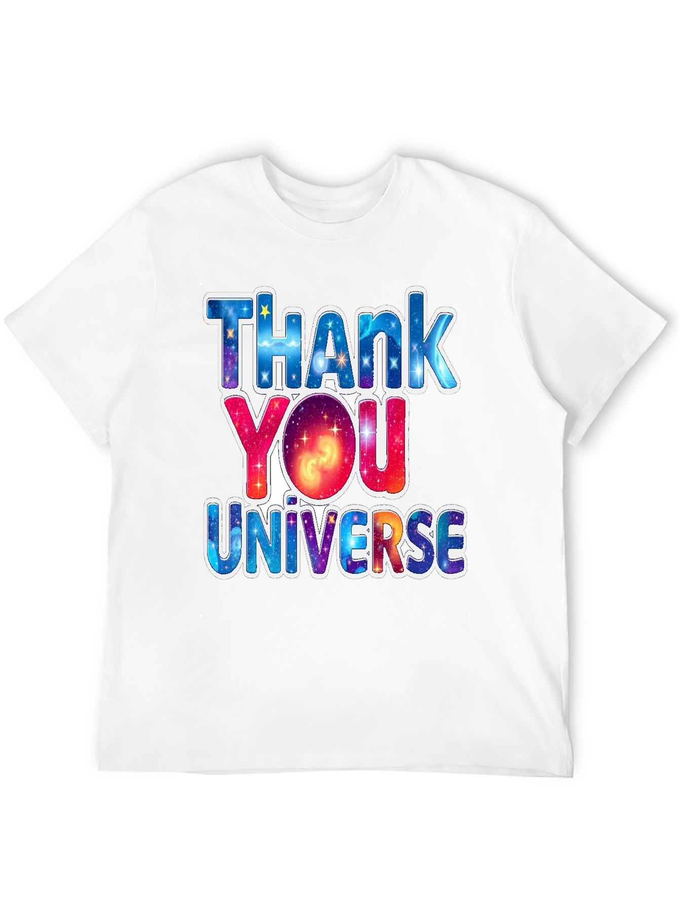 Thank You Universe Graphic Tee - Black Cotton T-Shirt
