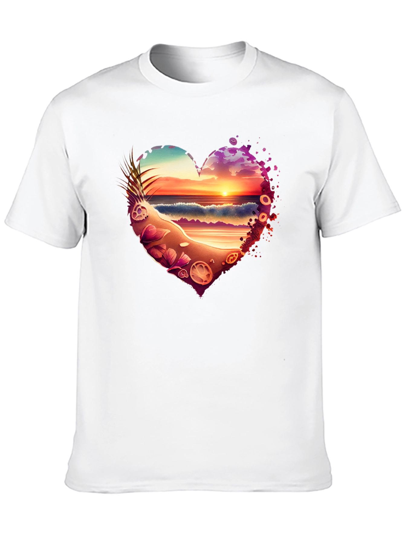 Sunset Beach Heart T-Shirt