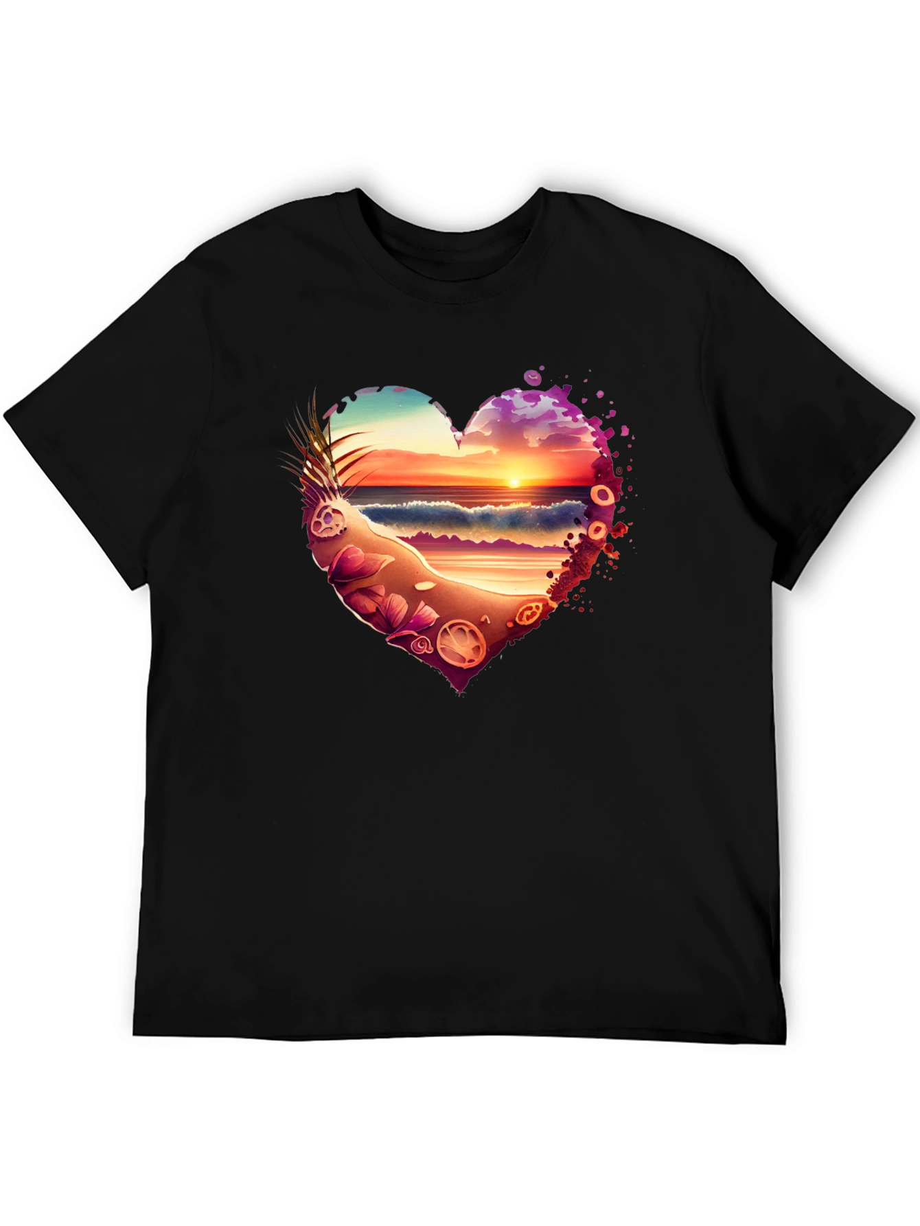 Sunset Beach Heart T-Shirt