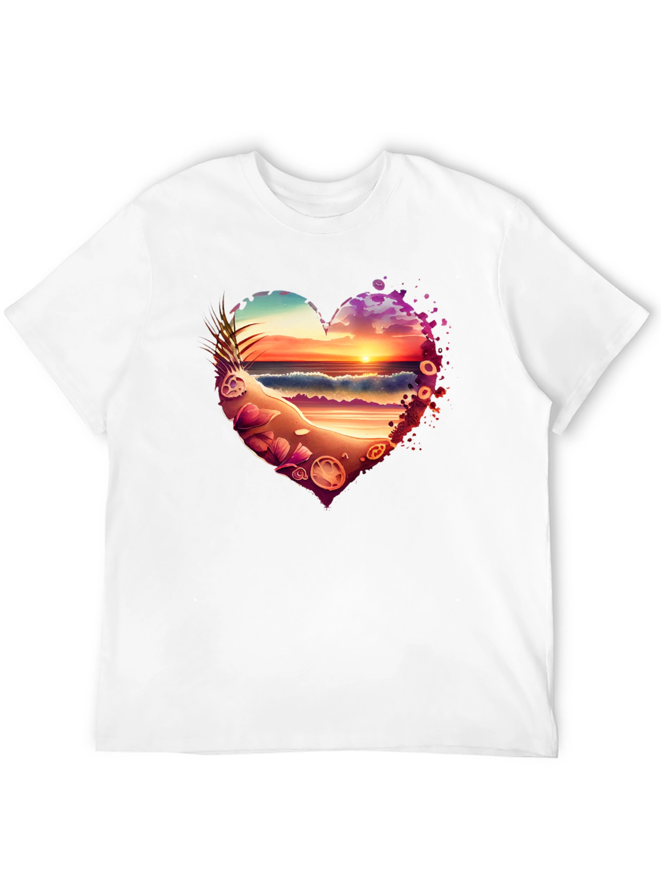 Sunset Beach Heart T-Shirt