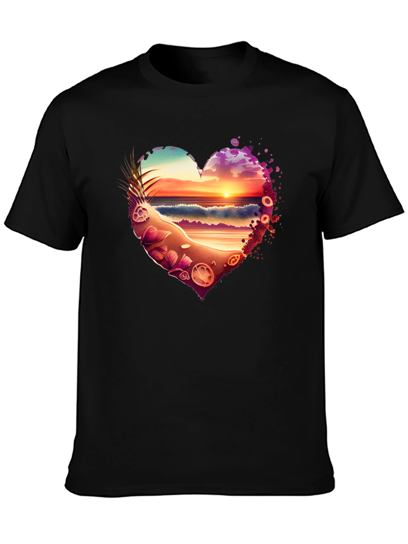 Sunset Beach Heart T-Shirt