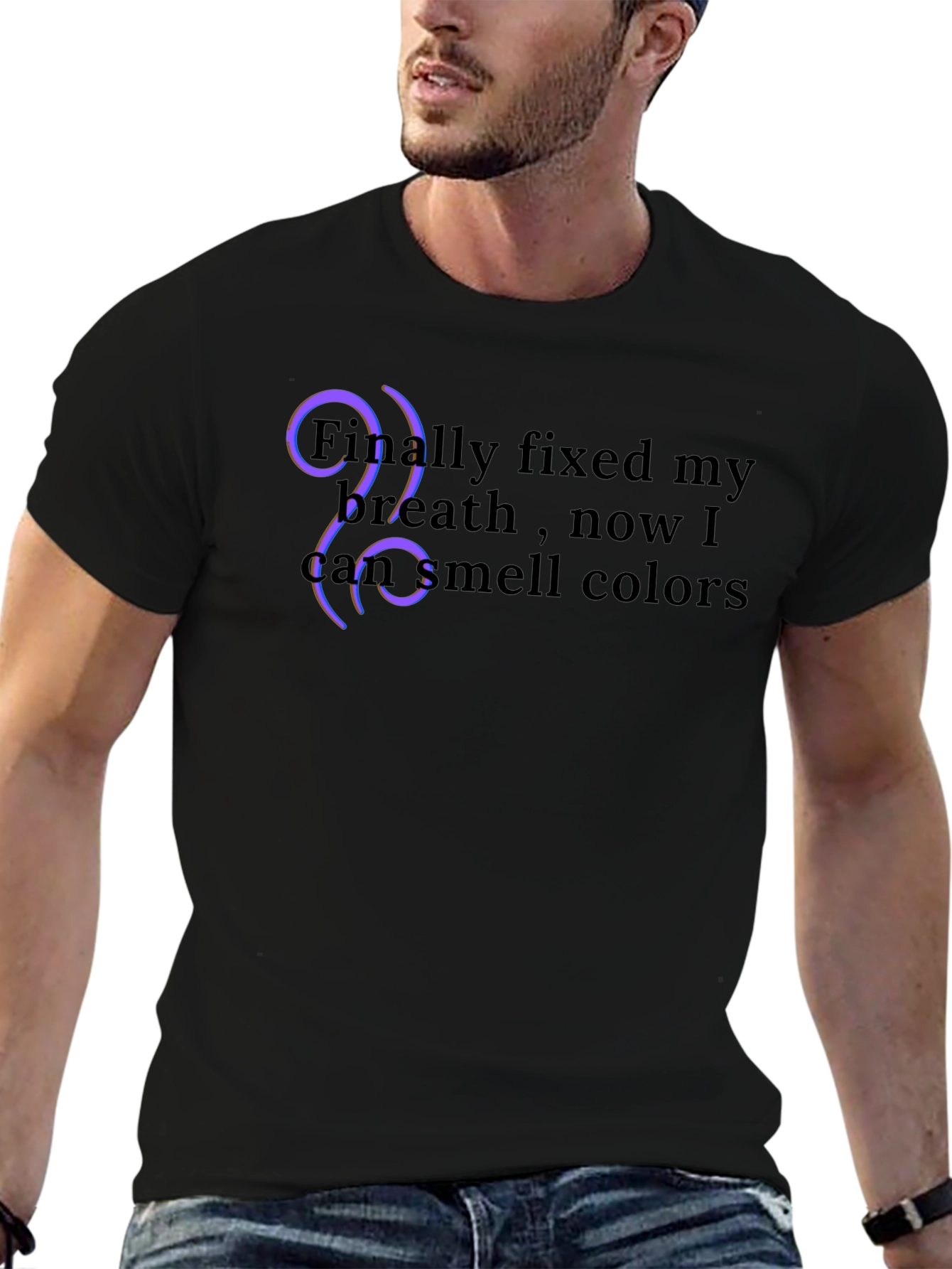 Smell Colors Black T-Shirt
