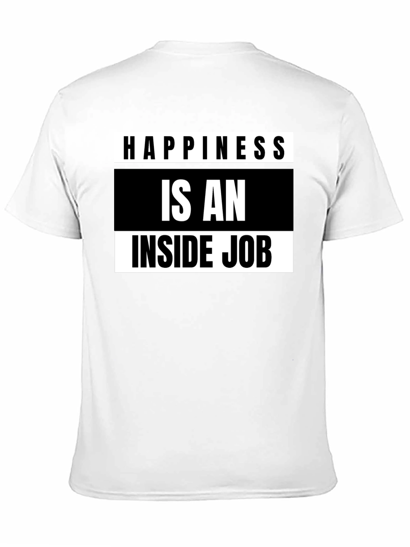 Happiness Inside Job Black Graphic Tee