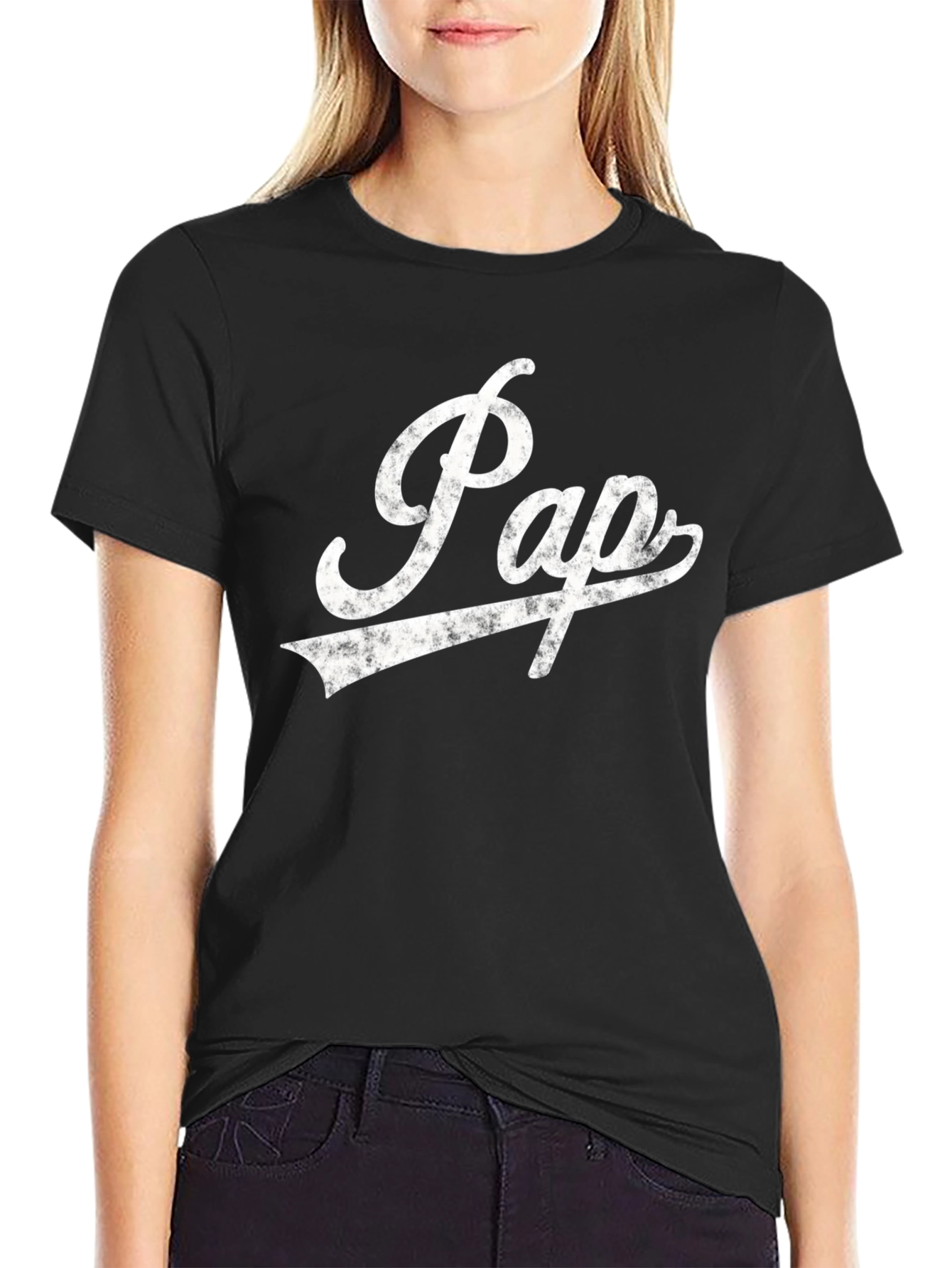 Retro Pap Graphic T-Shirt - Black
