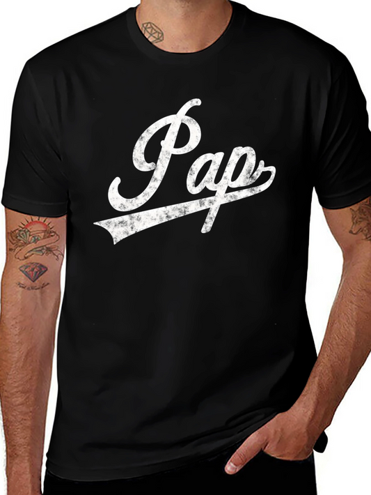 Retro Pap Graphic T-Shirt - Black