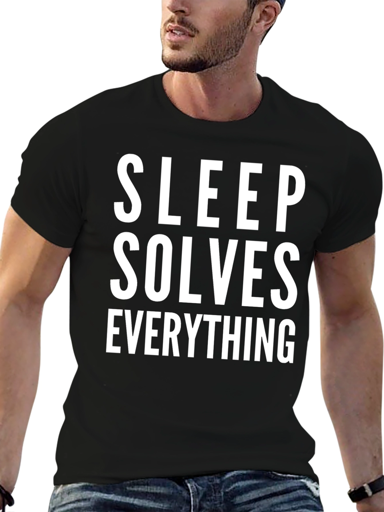 Sleep Solves Everything T-Shirt Funny Slogan Tee