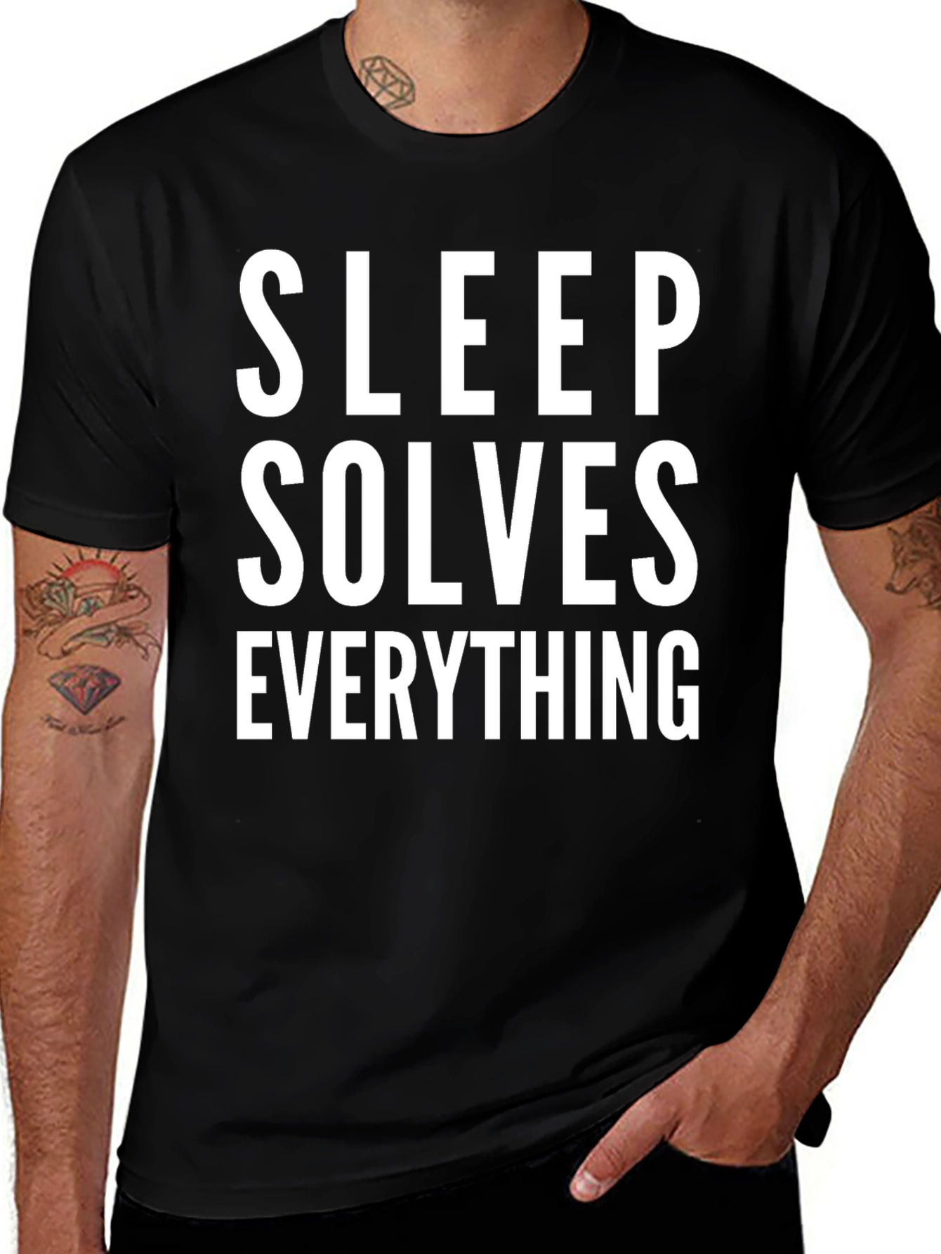 Sleep Solves Everything T-Shirt Funny Slogan Tee