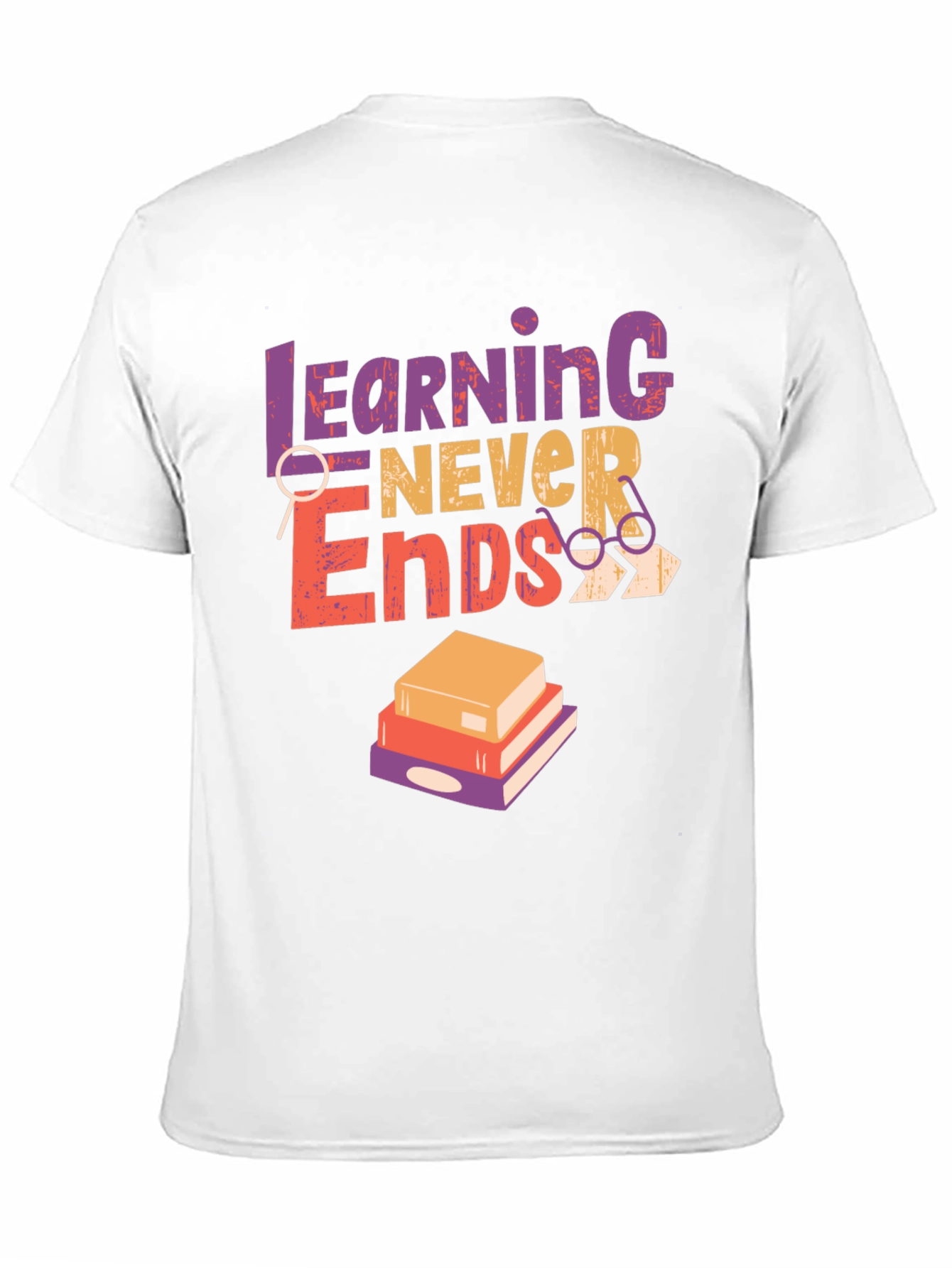 Learning Never Ends Graphic Tee - Black