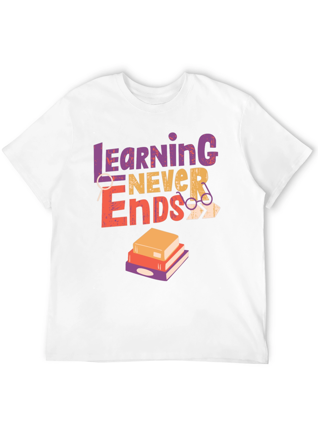 Learning Never Ends Graphic Tee - Black
