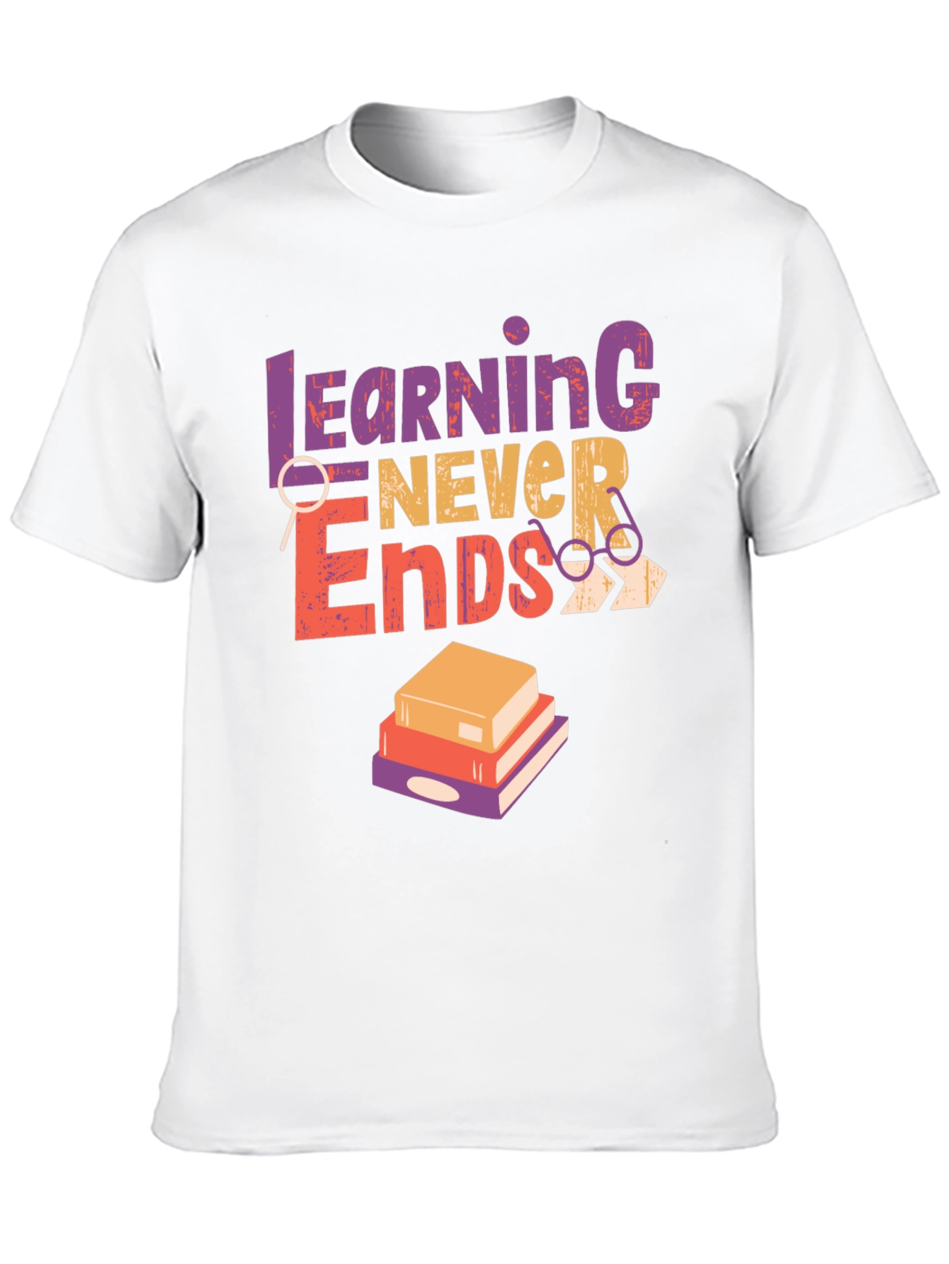 Learning Never Ends Graphic Tee - Black