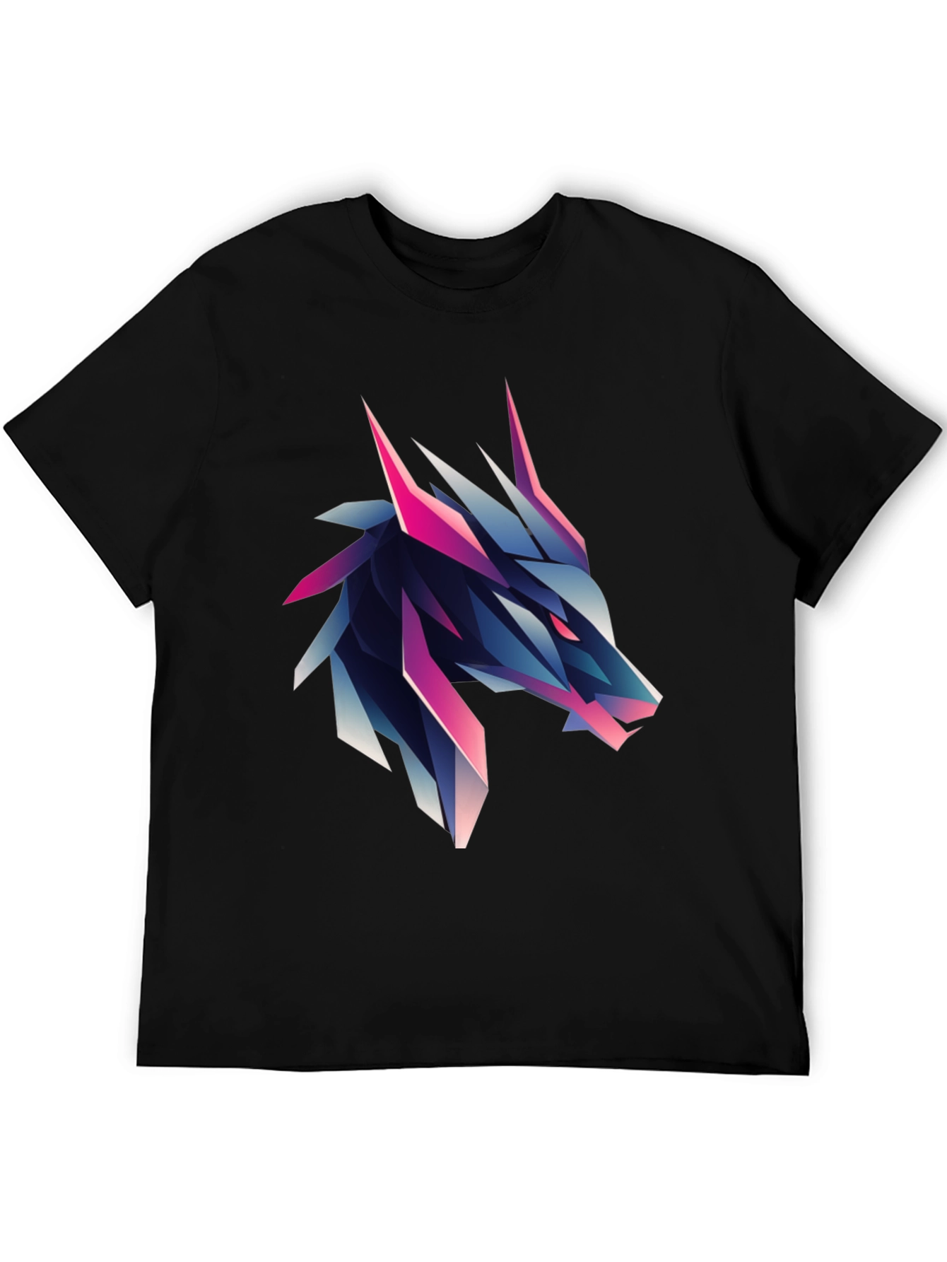 Geometric Wolf Graphic Tee - Bold & Modern