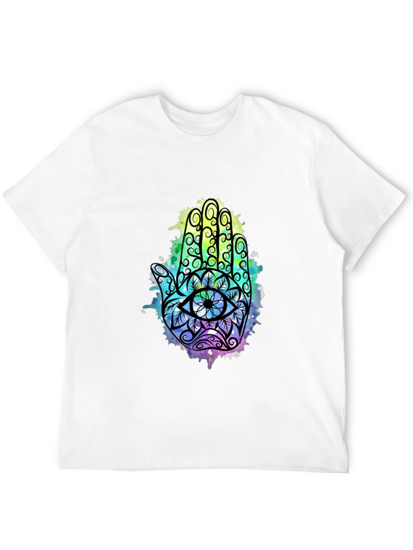 Hamsa Hand Graphic Tee - Spiritual Eye Design