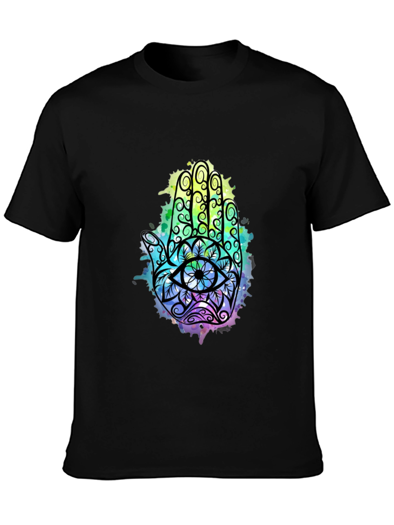 Hamsa Hand Graphic Tee - Spiritual Eye Design