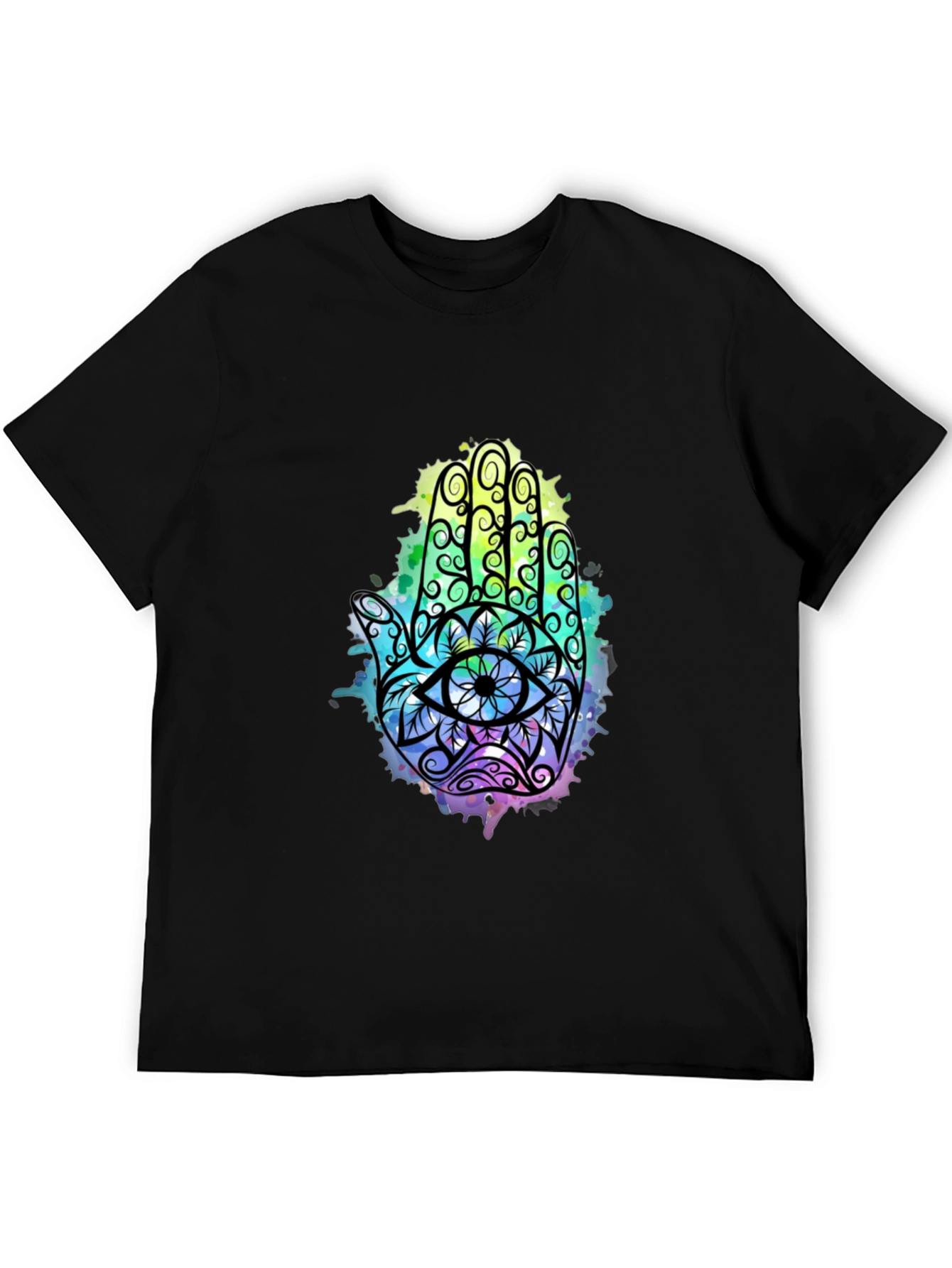 Hamsa Hand Graphic Tee - Spiritual Eye Design