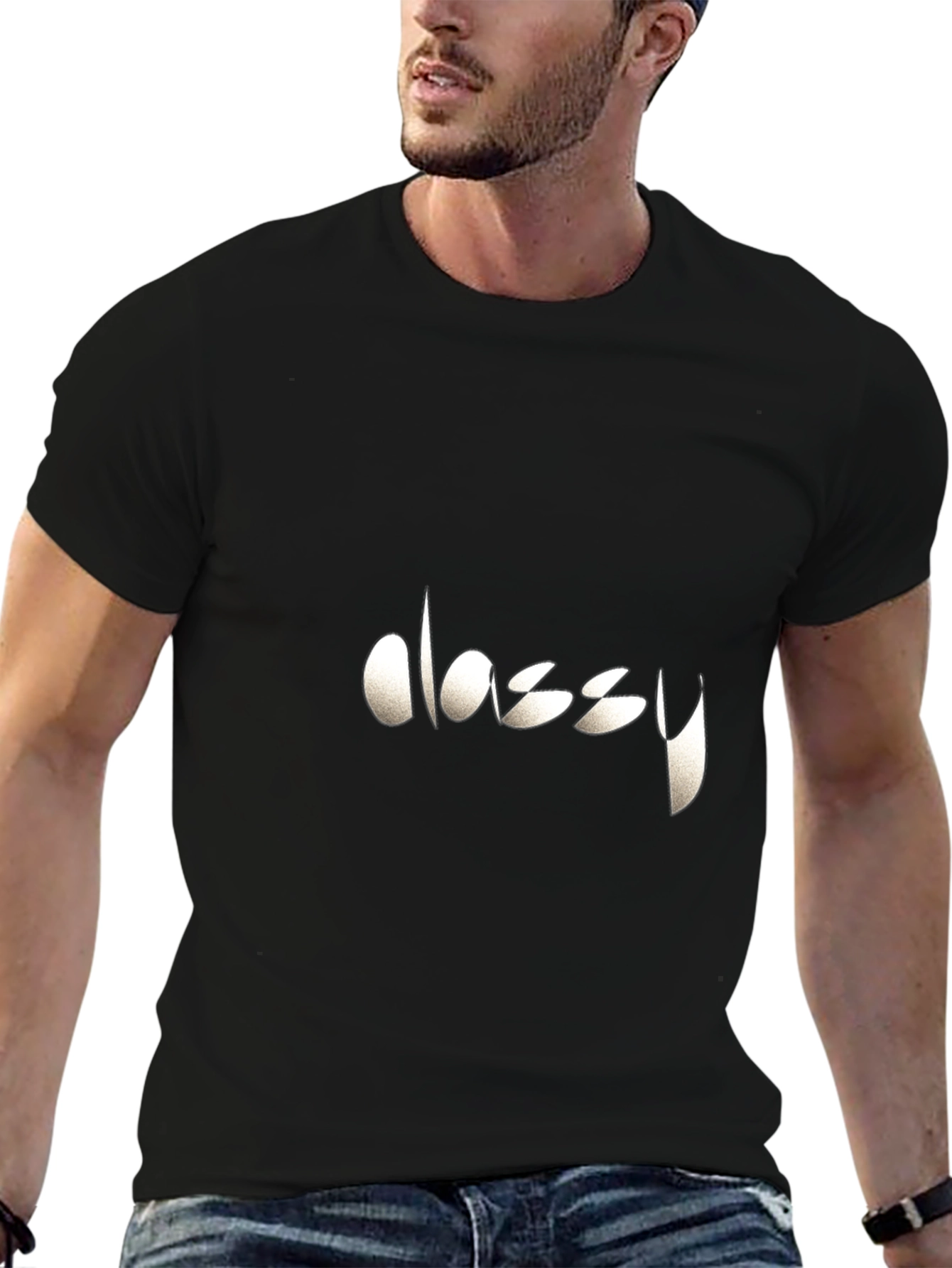 Classy Graphic Tee - Stylish Black T-Shirt