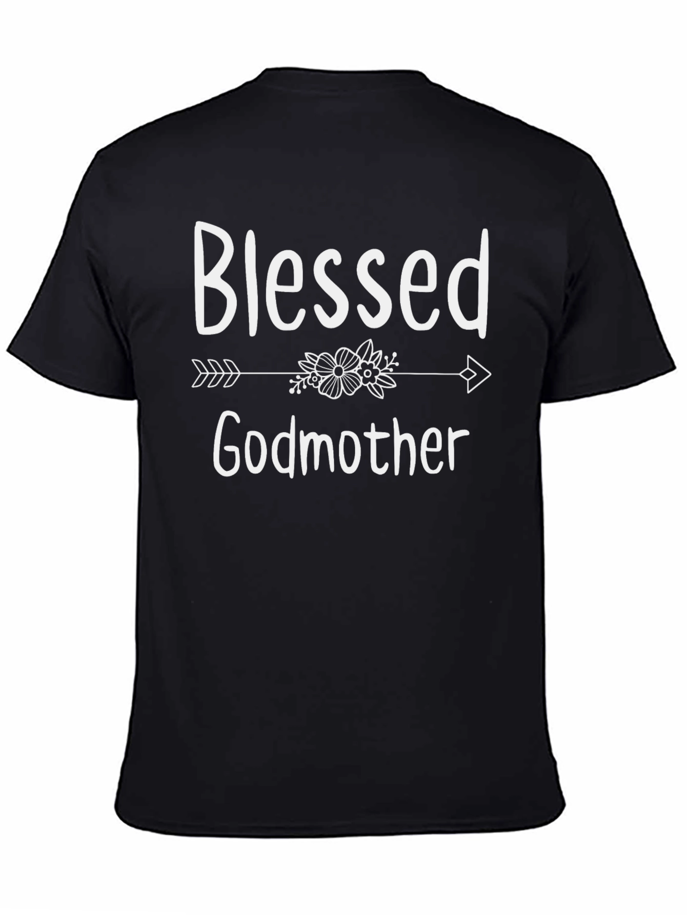Blessed Godmother Graphic Tee - Black