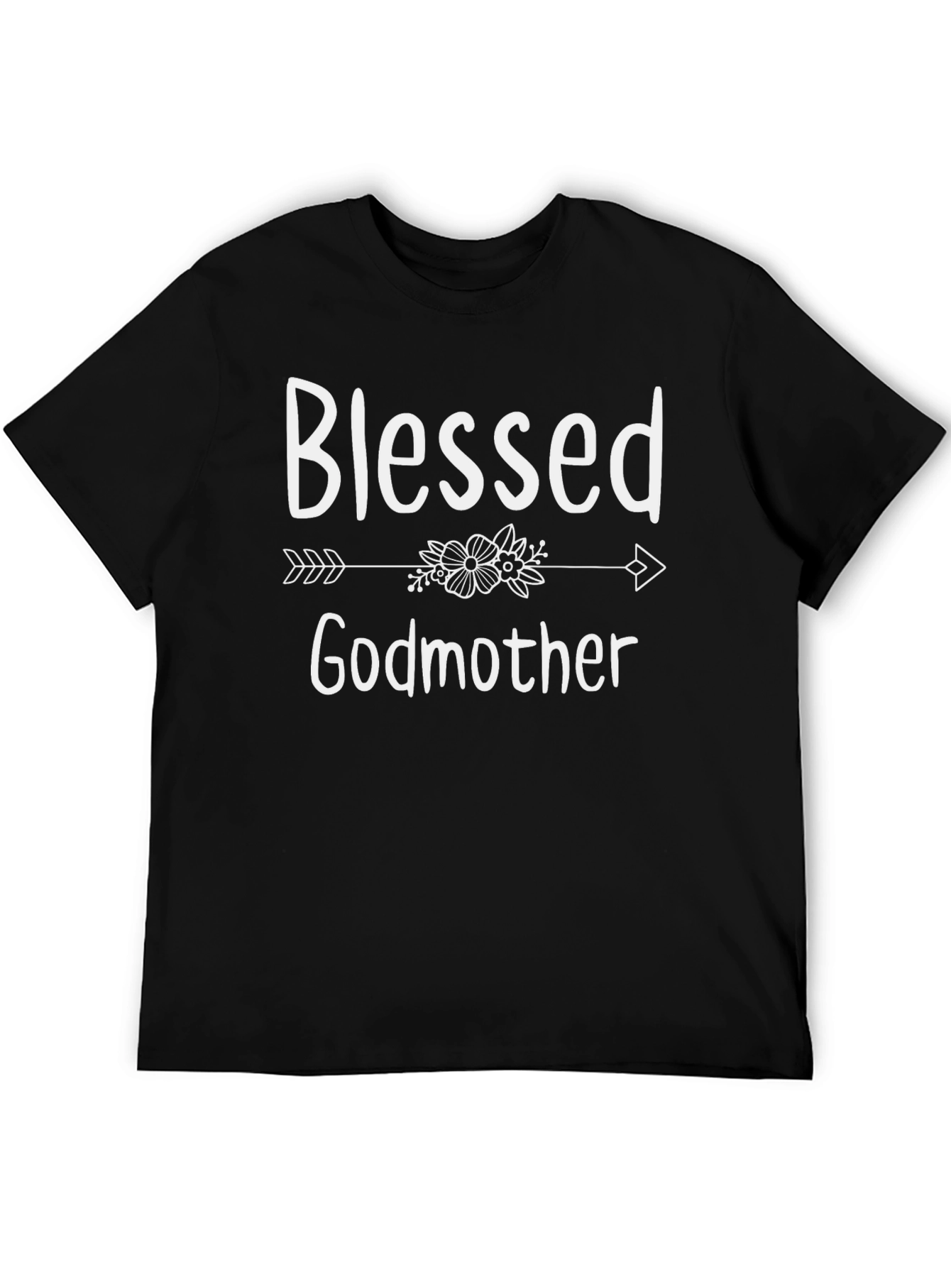Blessed Godmother Graphic Tee - Black
