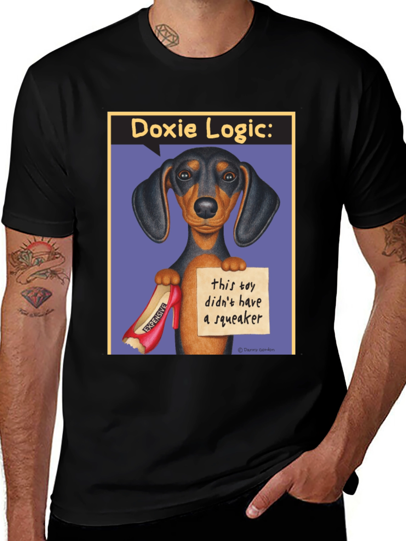 Dachshund Logic T-Shirt: No Squeaker Funny Dog Tee