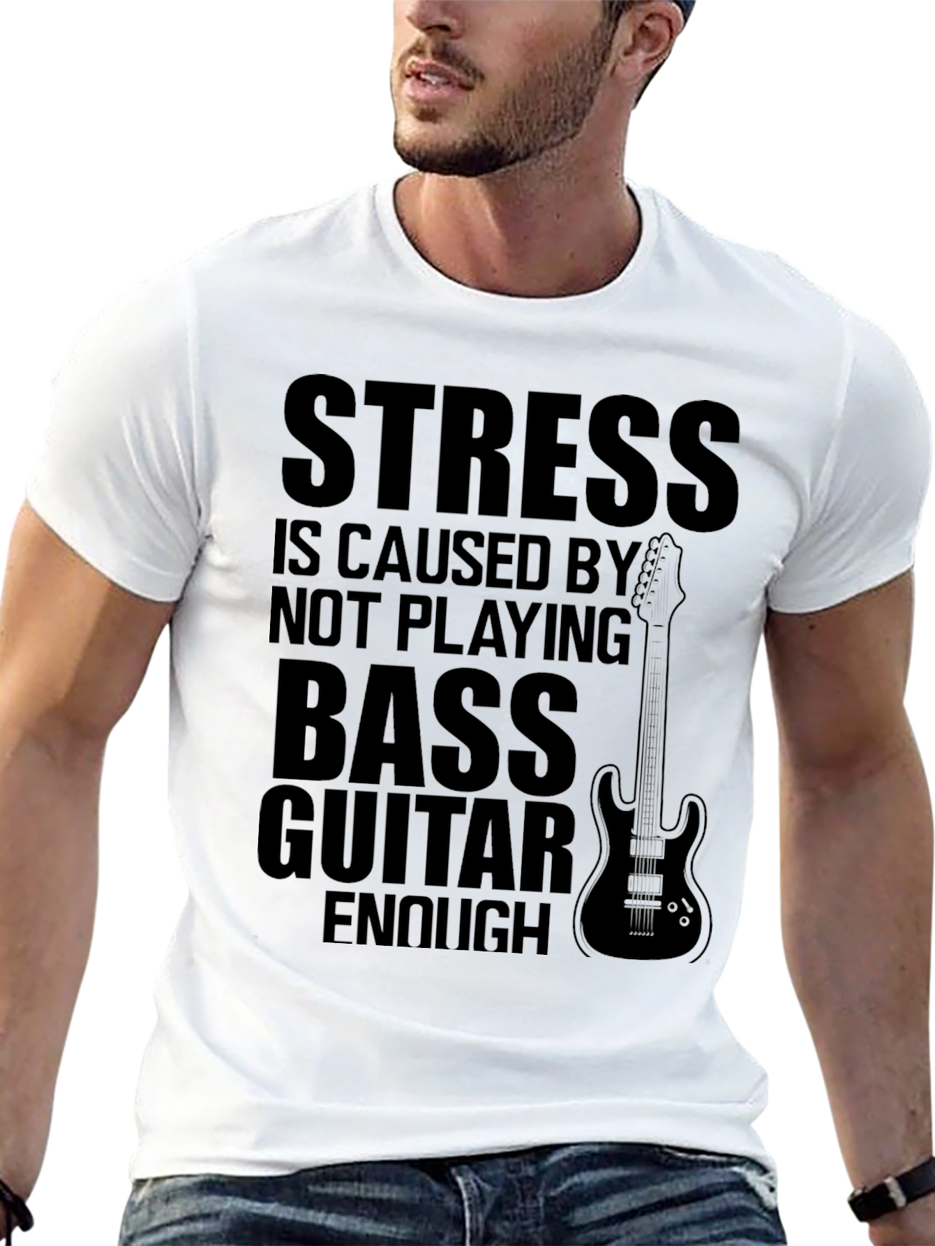 Bass Guitar T-Shirt - Stress Relief