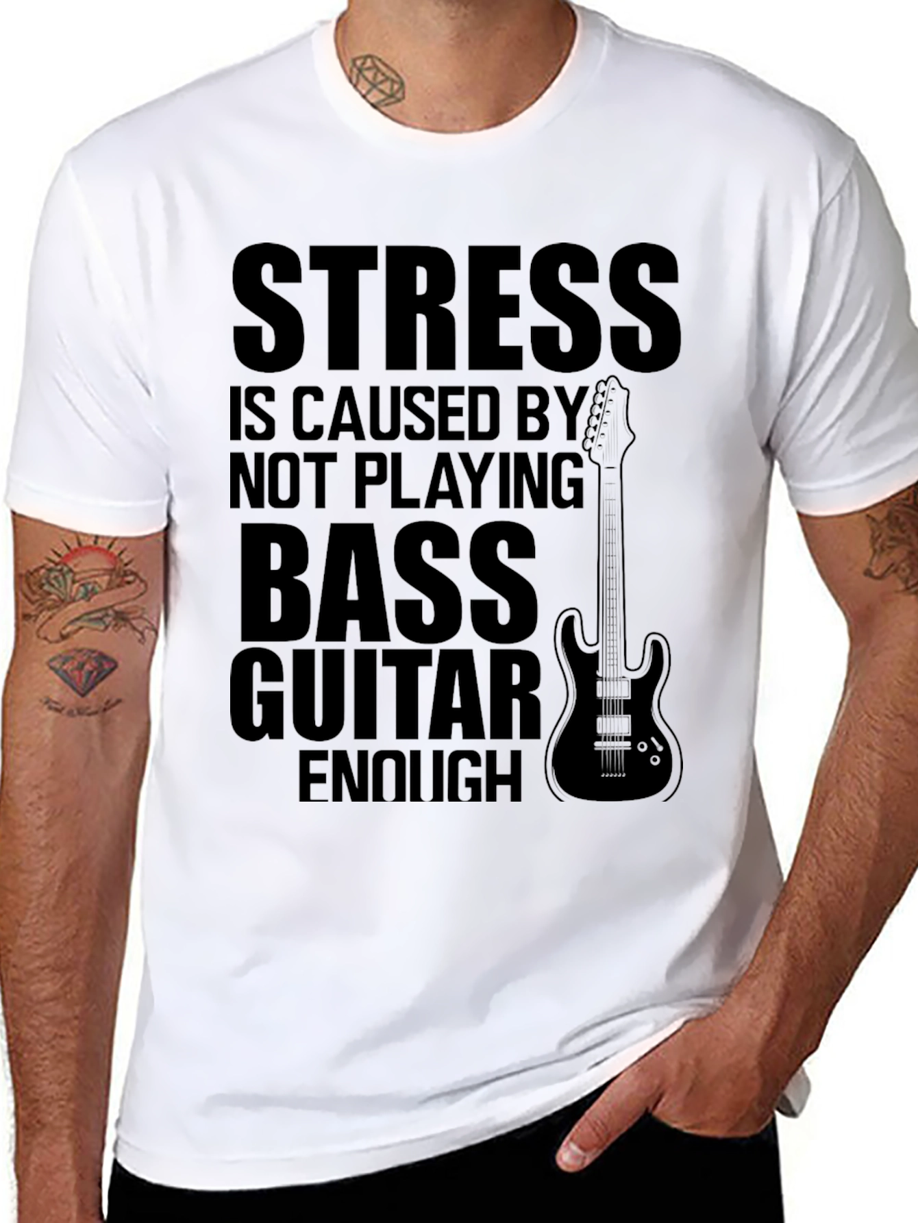 Bass Guitar T-Shirt - Stress Relief