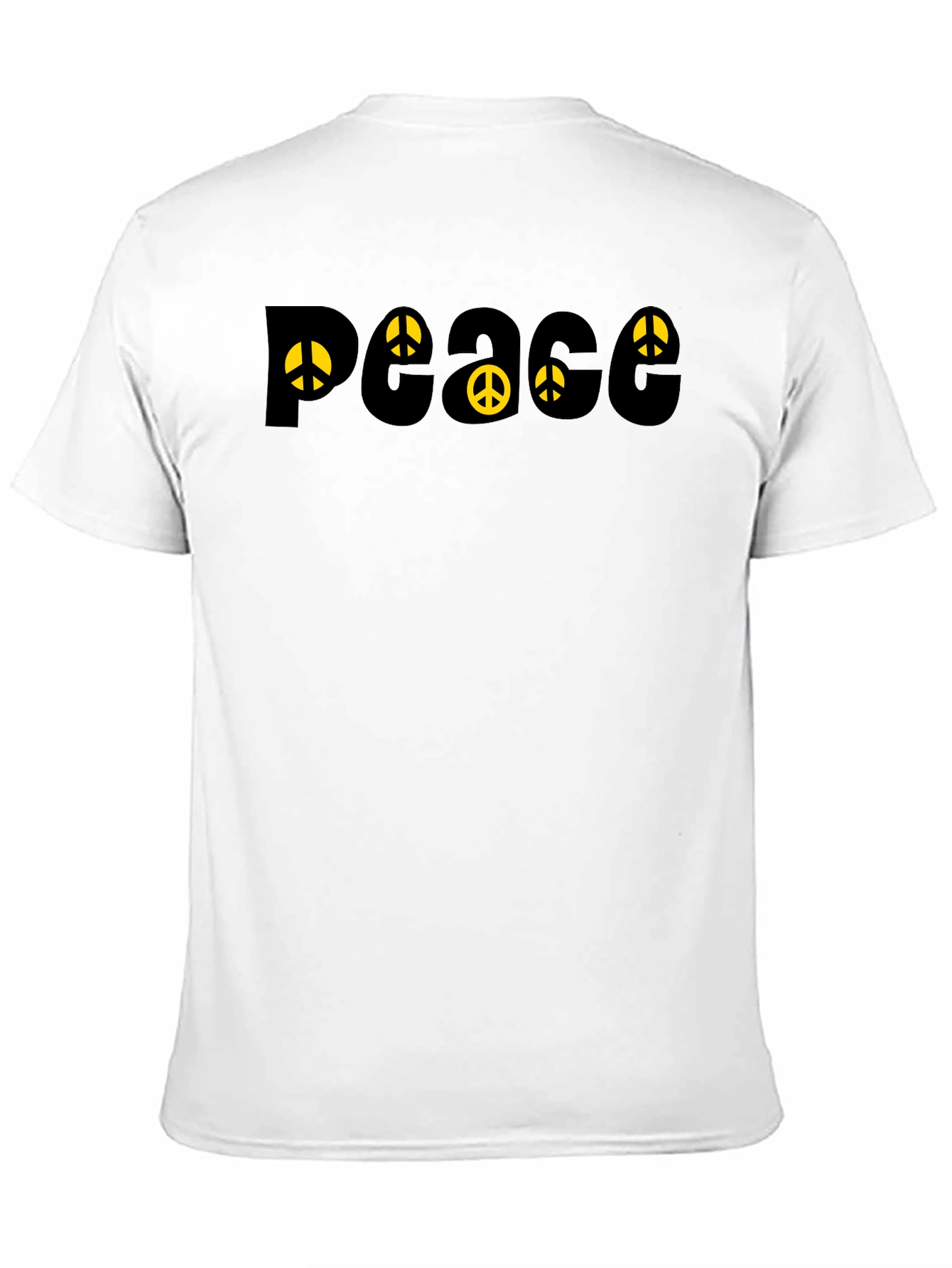 Peace Sign T-Shirt - Black Cotton Graphic Tee