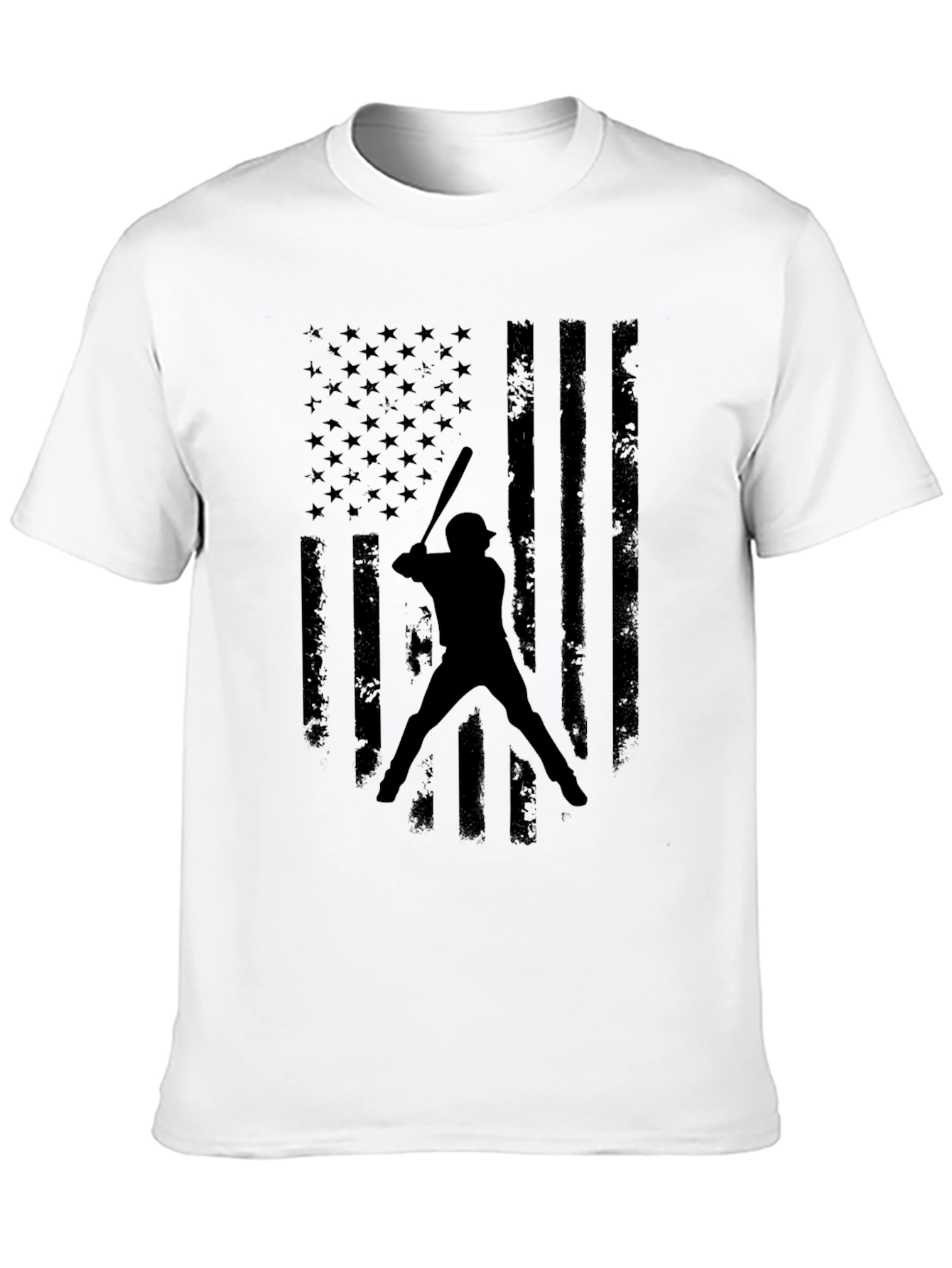 American Flag Baseball Graphic T-Shirt