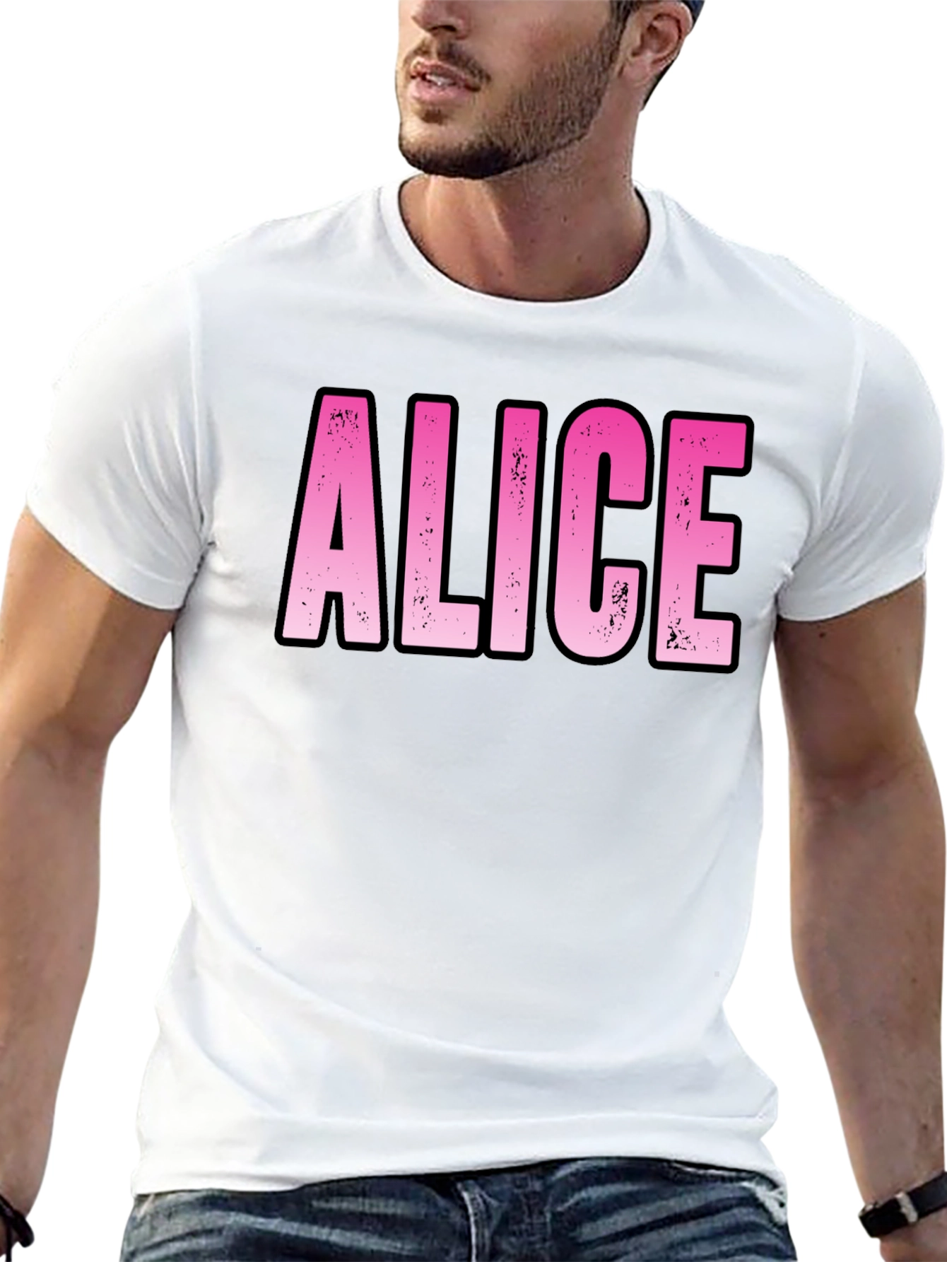 Personalized Pink Alice Name T-Shirt