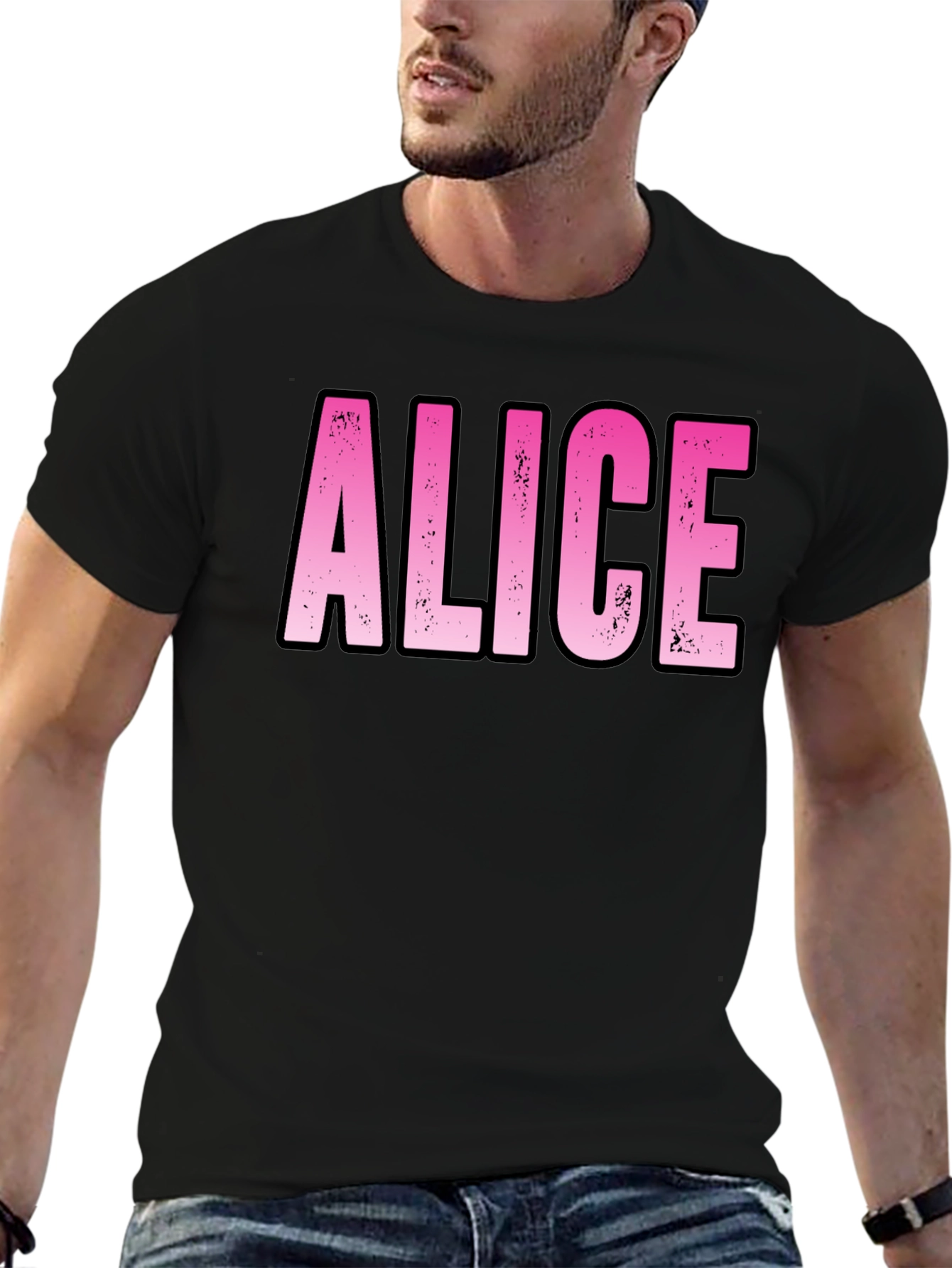 Personalized Pink Alice Name T-Shirt