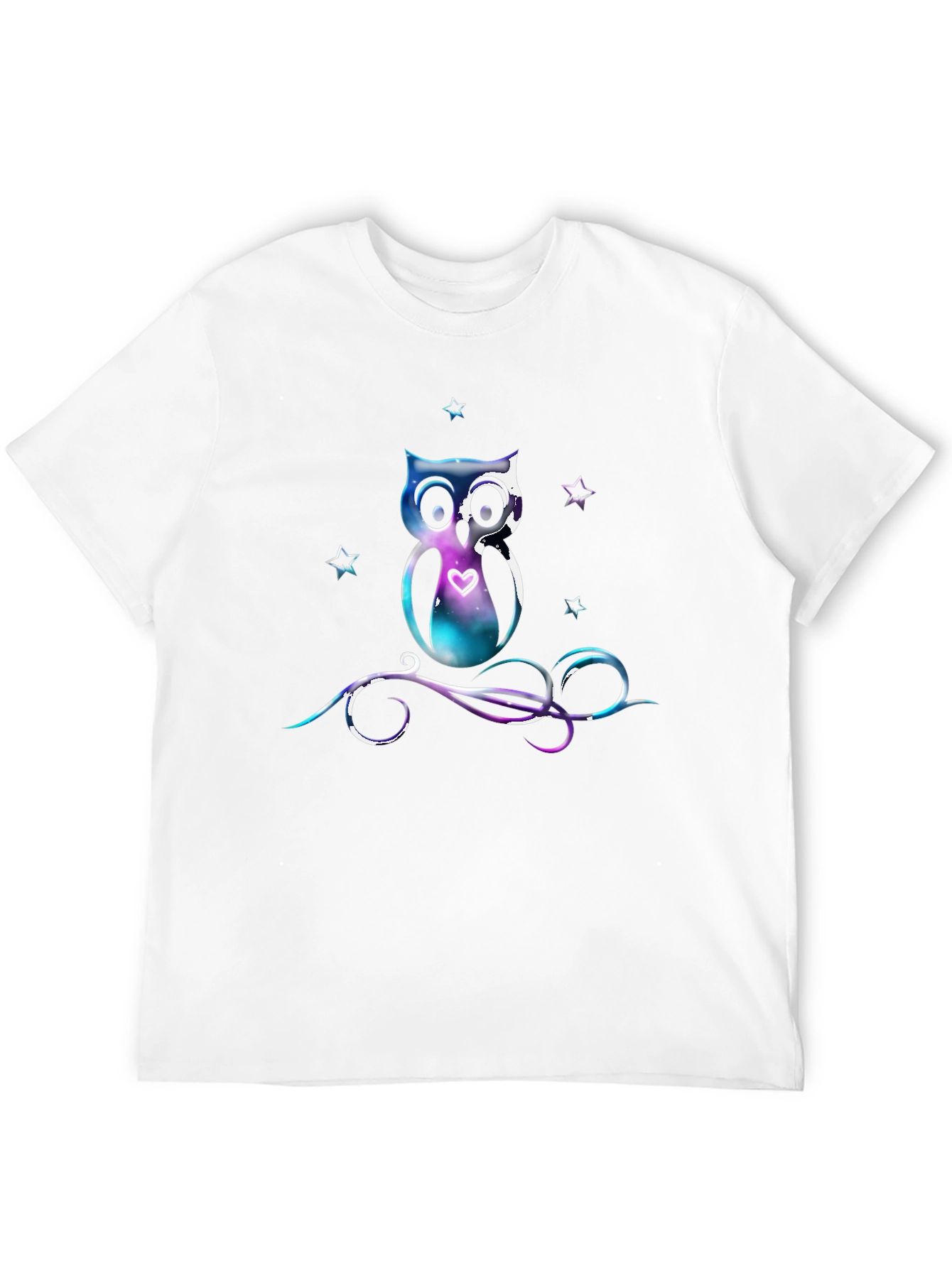 Galaxy Owl Graphic Tee - Unique Space Design