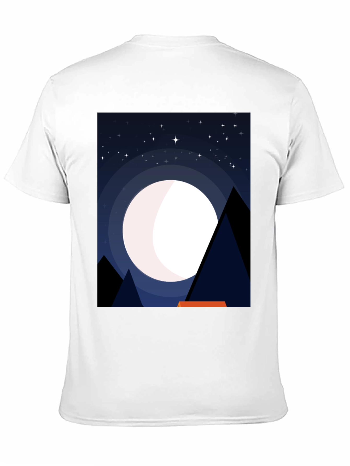 Night Sky Moon Graphic Tee - Mens Black T-Shirt