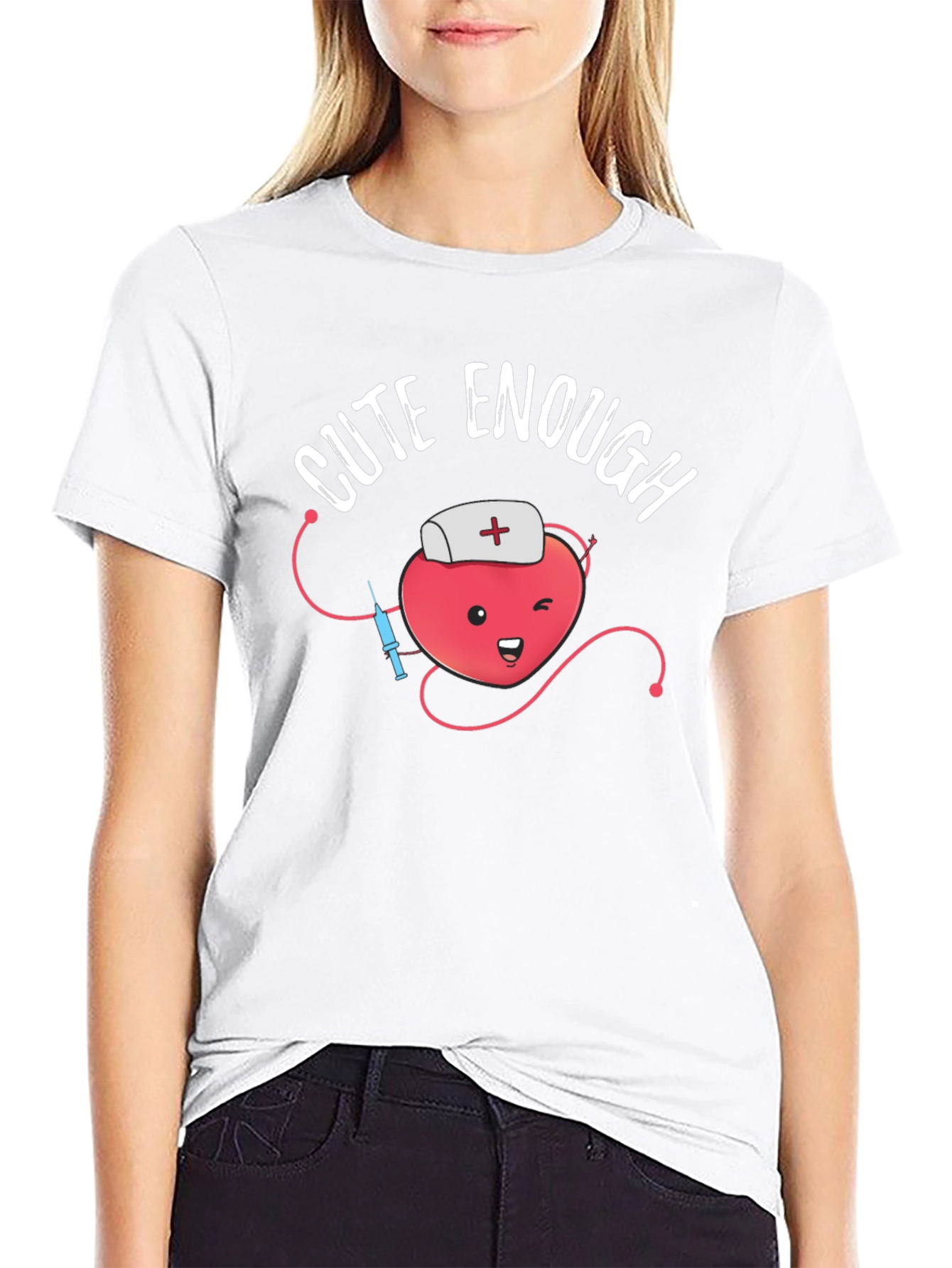 Cute Enough Nurse Heart T-Shirt