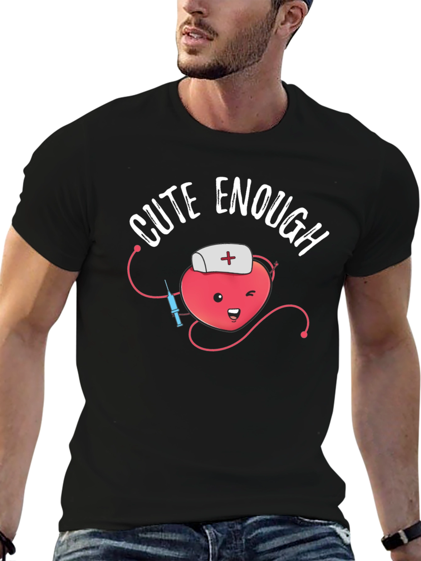 Cute Enough Nurse Heart T-Shirt