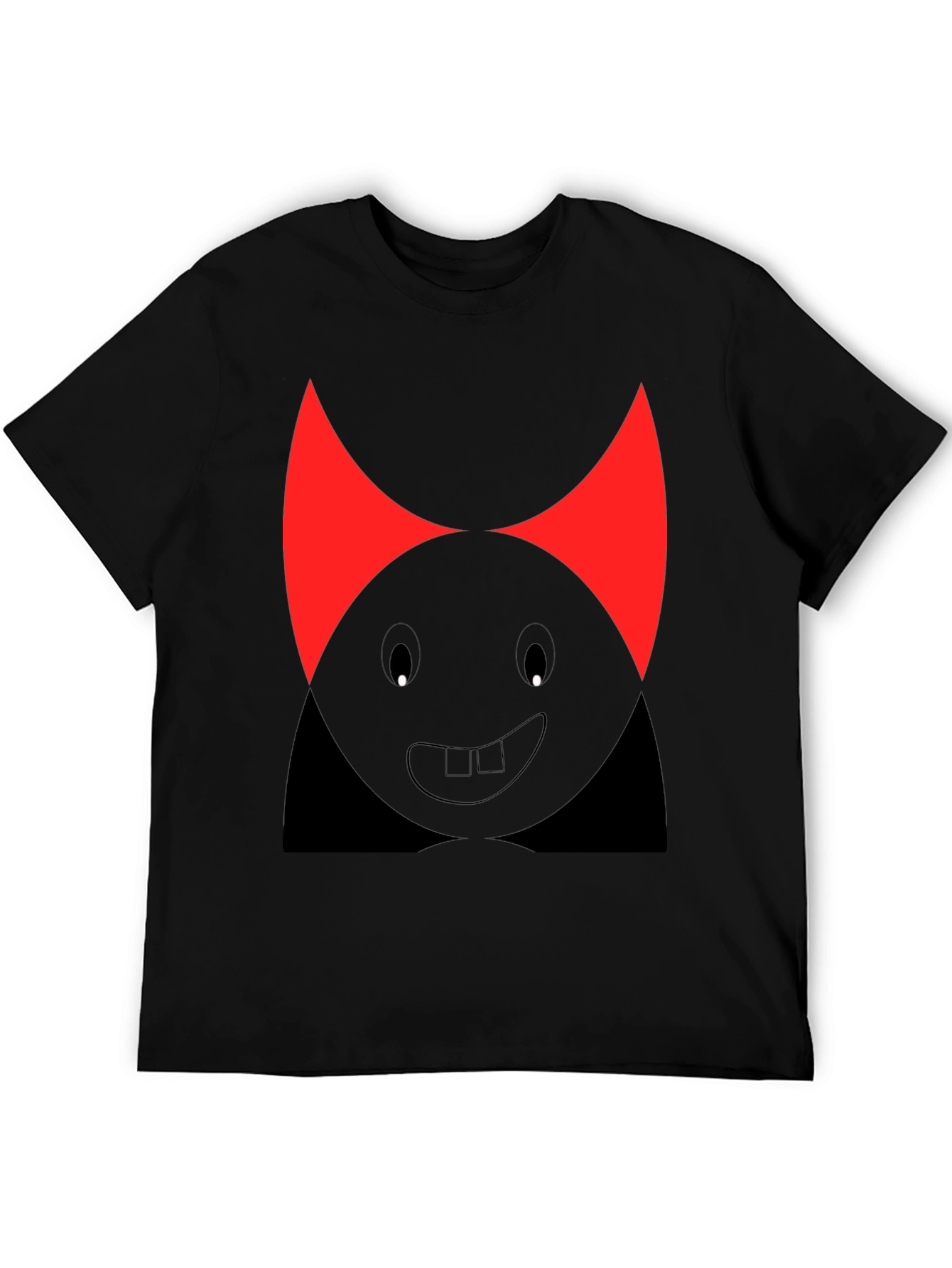 Funny Devil Cartoon T-Shirt - Black