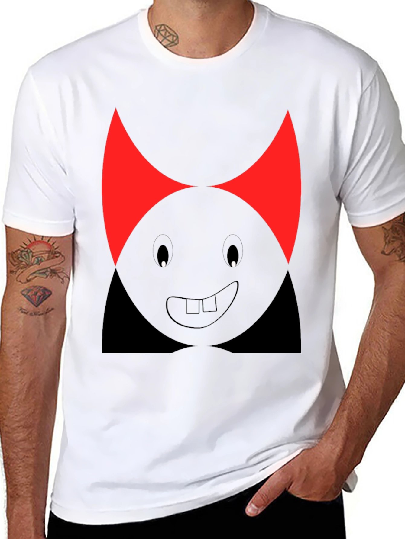 Funny Devil Cartoon T-Shirt - Black