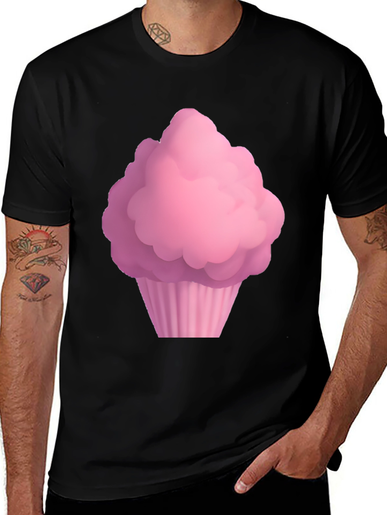 Cupcake Graphic Black T-Shirt