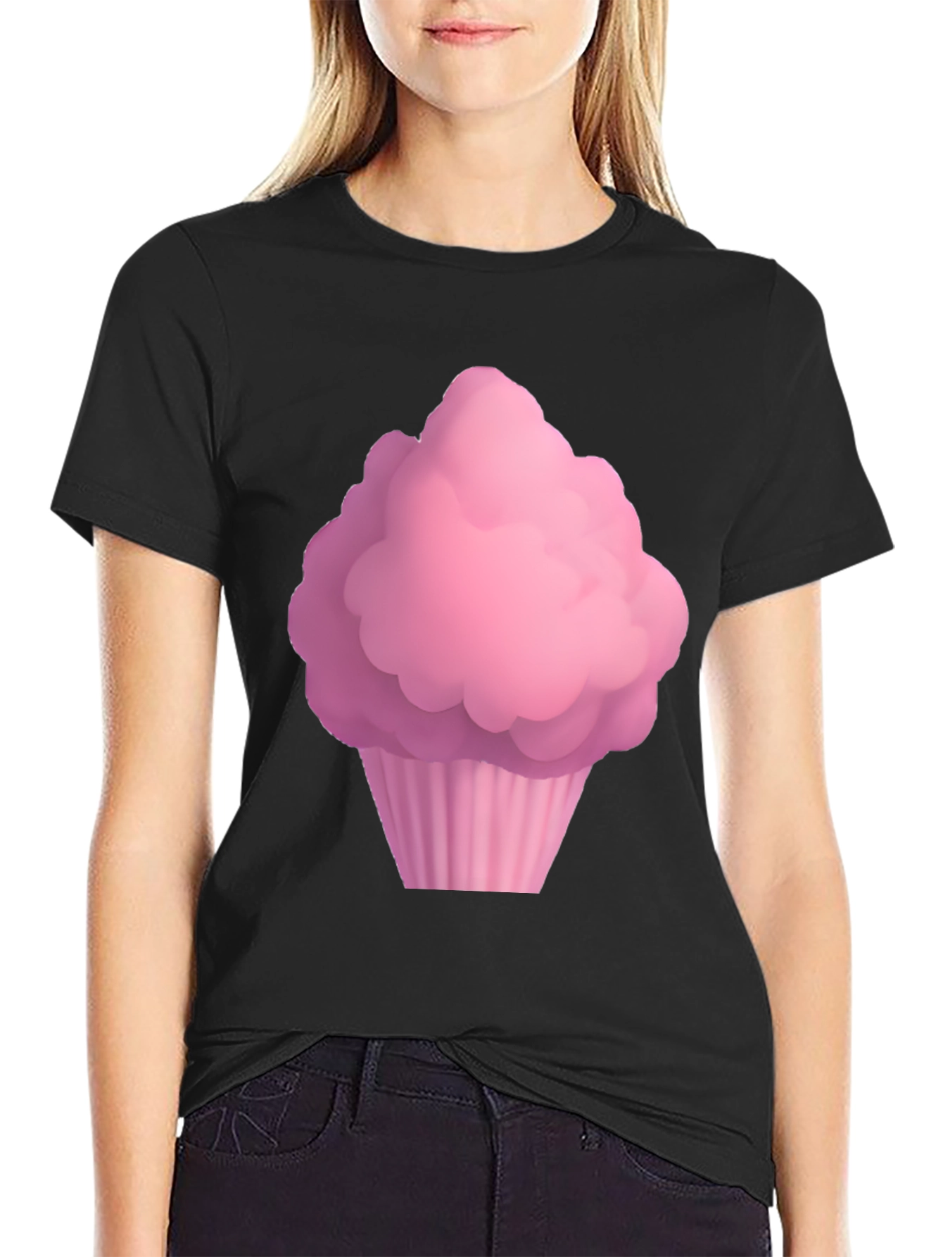 Cupcake Graphic Black T-Shirt