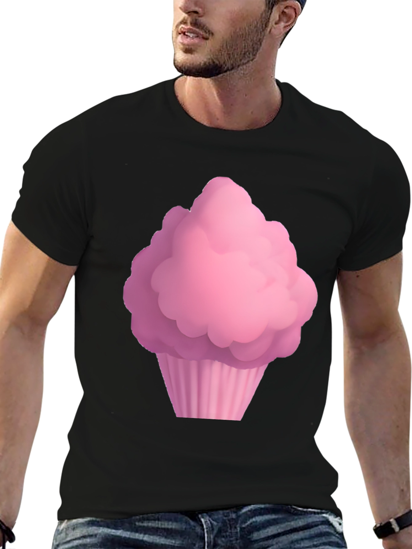 Cupcake Graphic Black T-Shirt