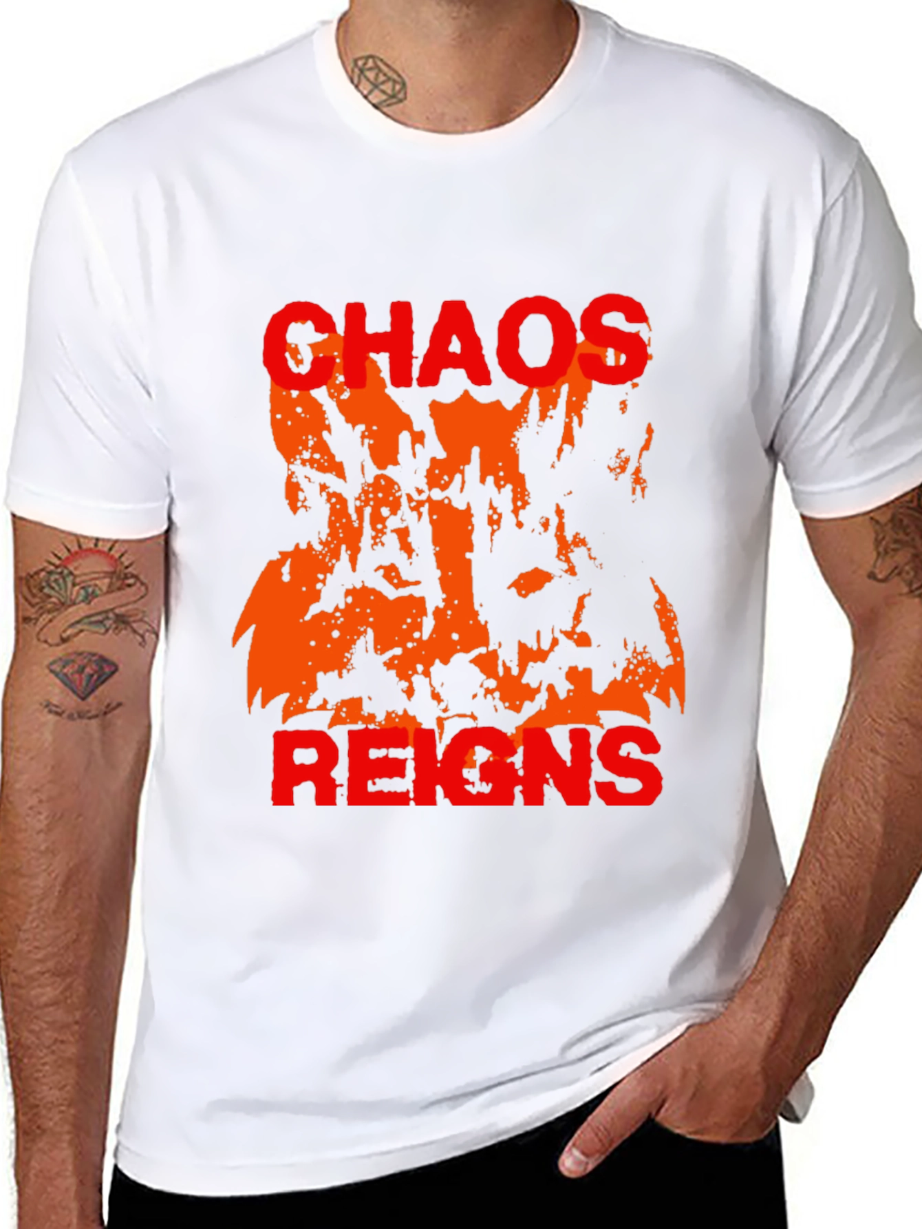 Chaos Reigns Graphic T-Shirt - Black
