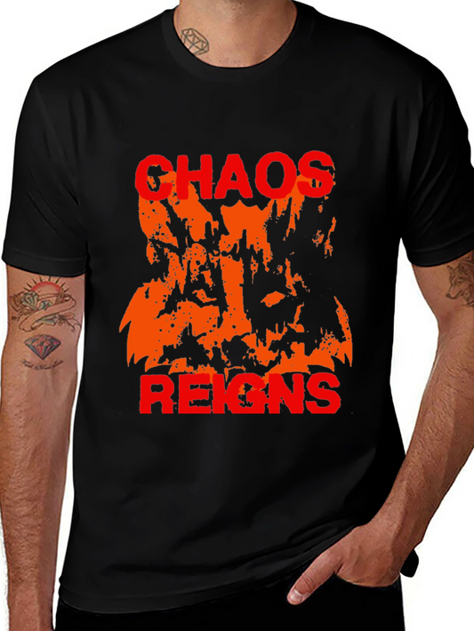 Chaos Reigns Graphic T-Shirt - Black