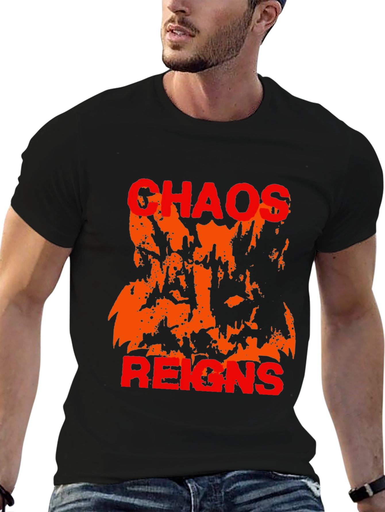 Chaos Reigns Graphic T-Shirt - Black