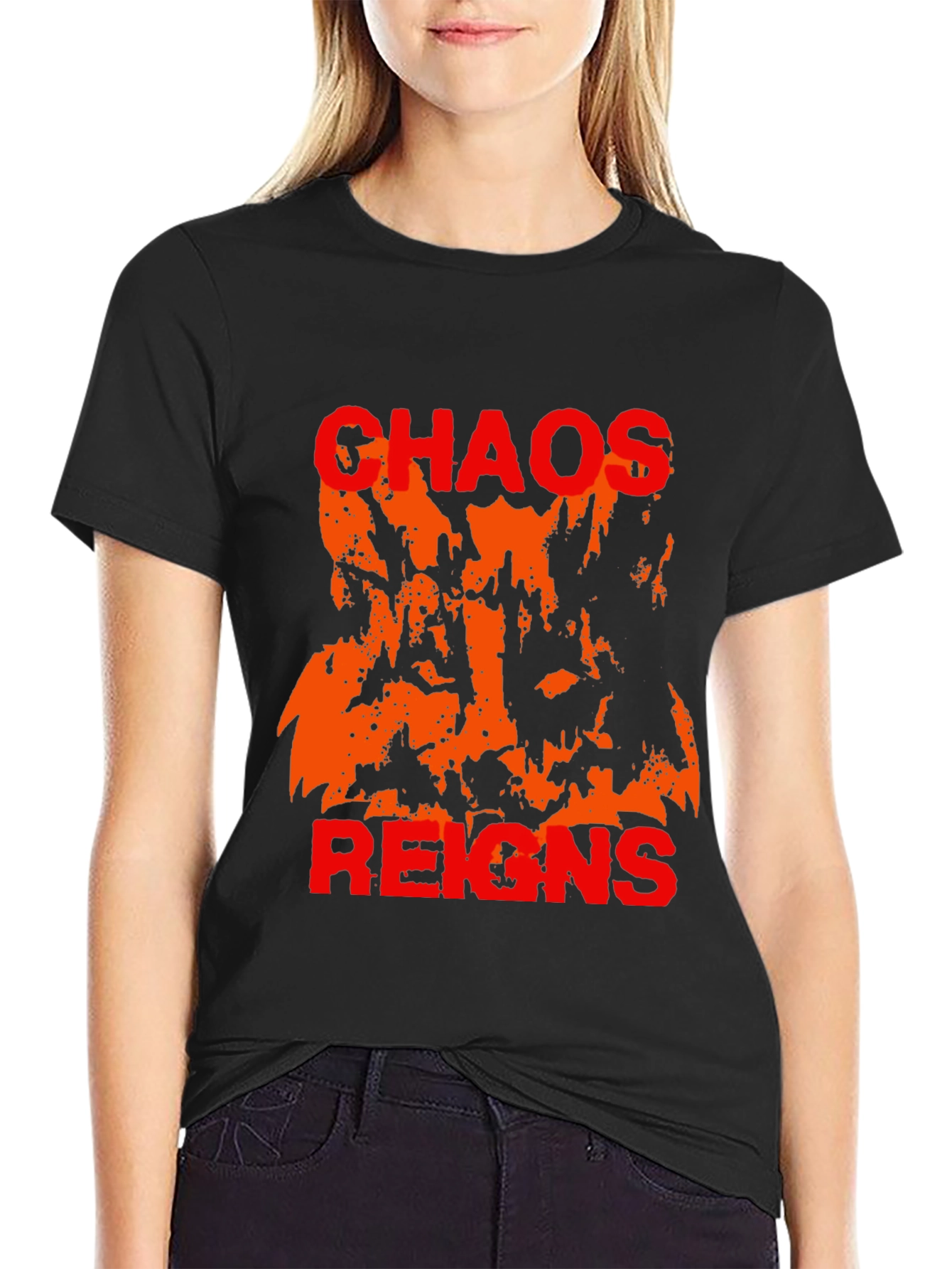 Chaos Reigns Graphic T-Shirt - Black