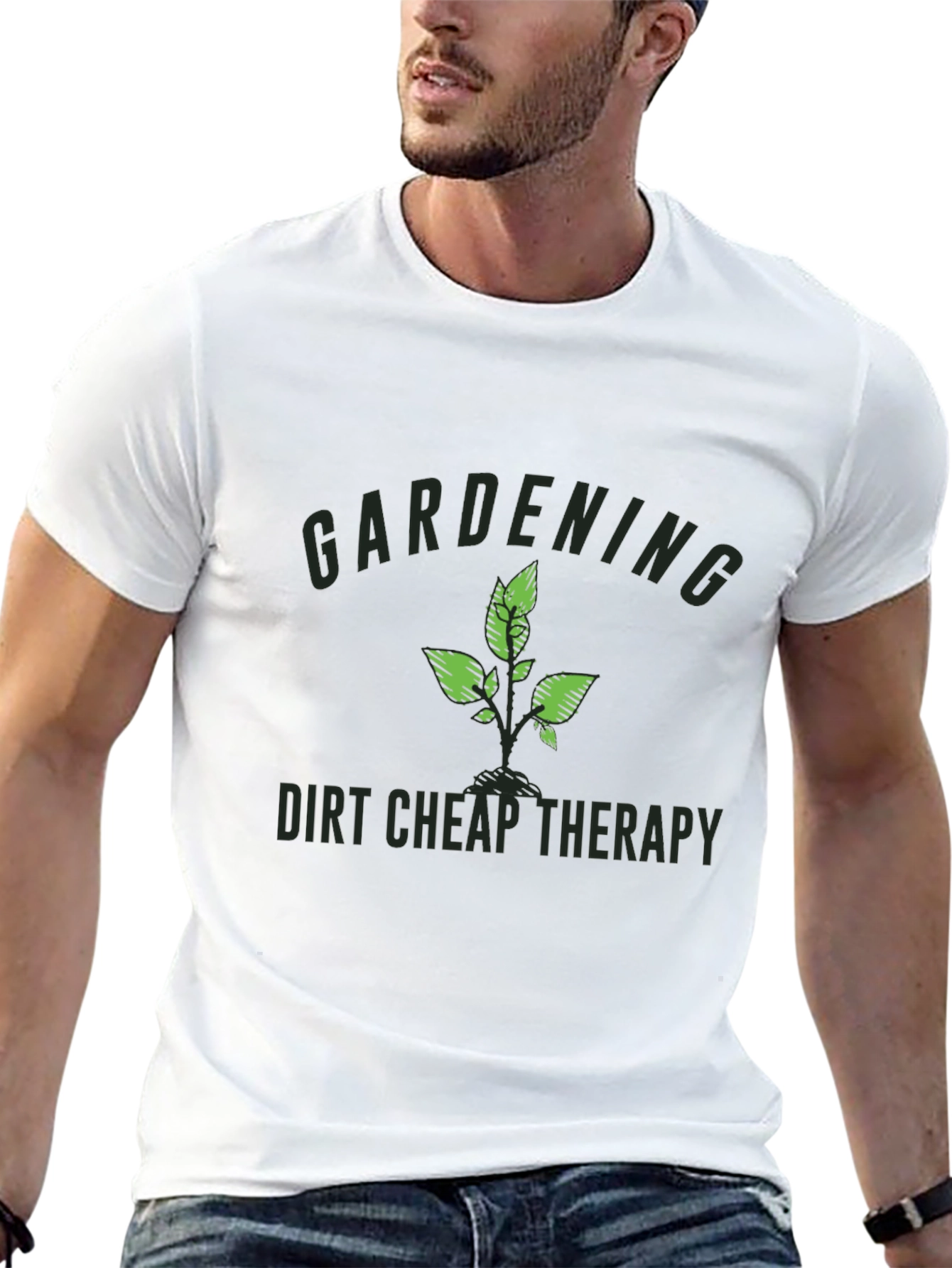 Gardening - Dirt Cheap Therapy Black T-Shirt