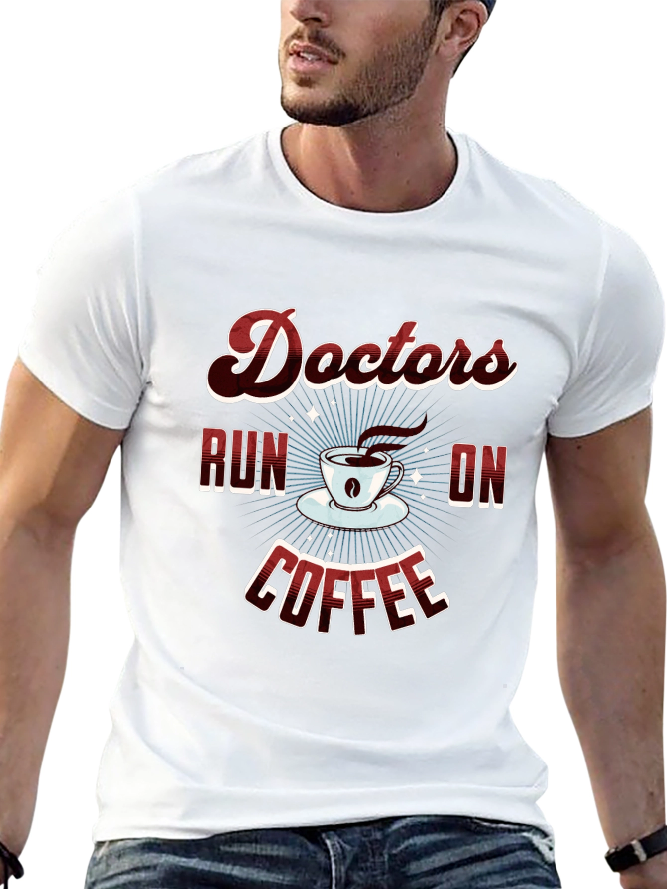 Doctors Run on Coffee Graphic T-Shirt