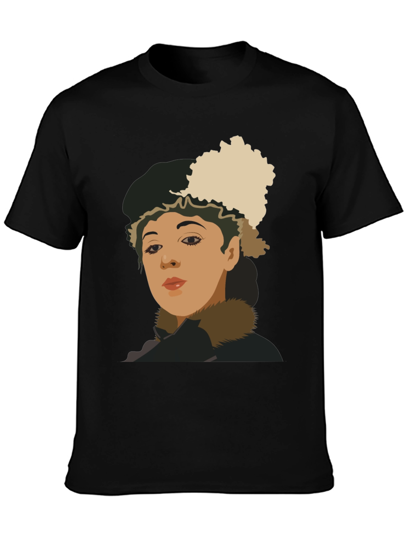Retro Portrait Graphic Tee - Unisex Black T-Shirt