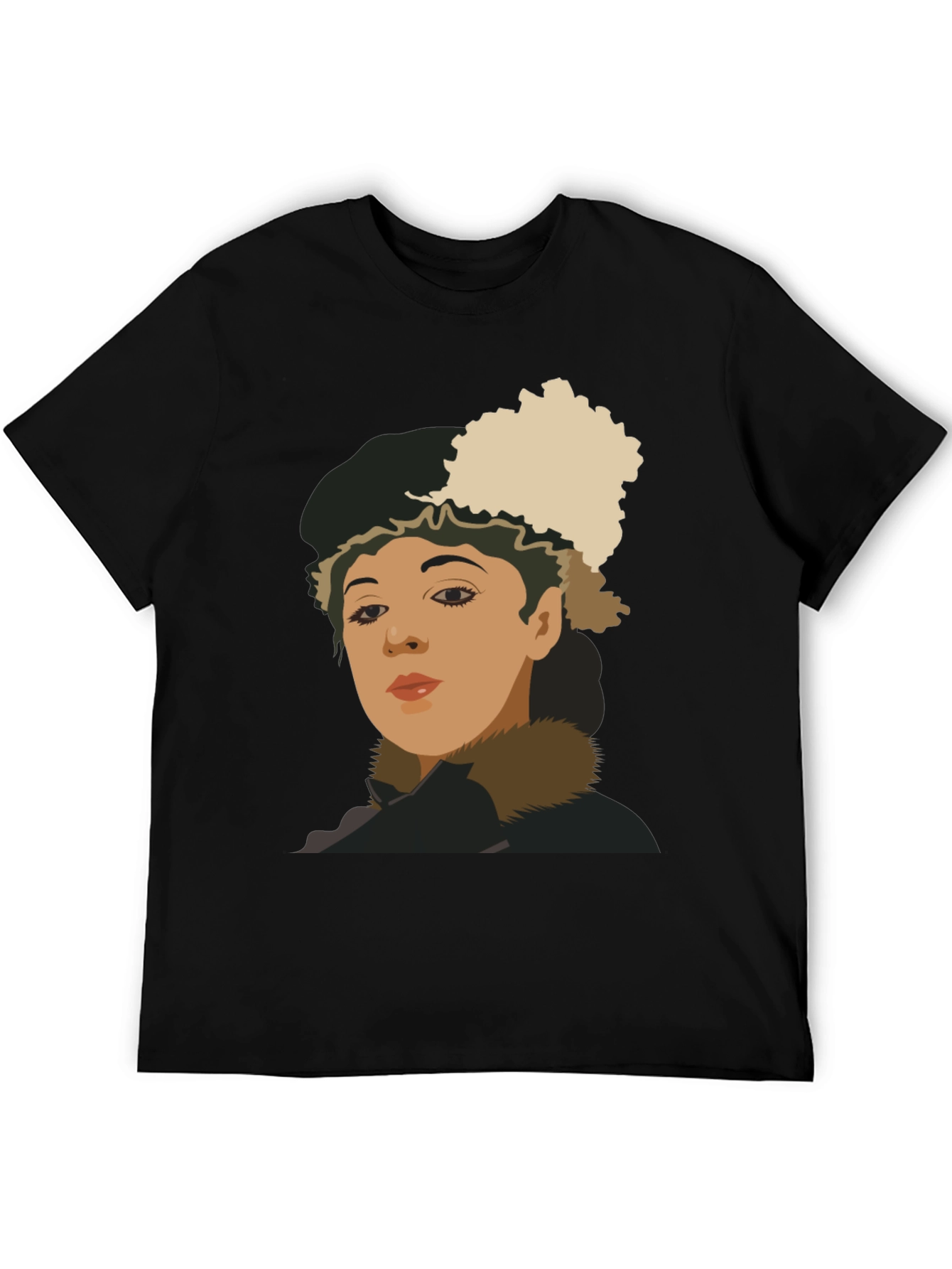 Retro Portrait Graphic Tee - Unisex Black T-Shirt
